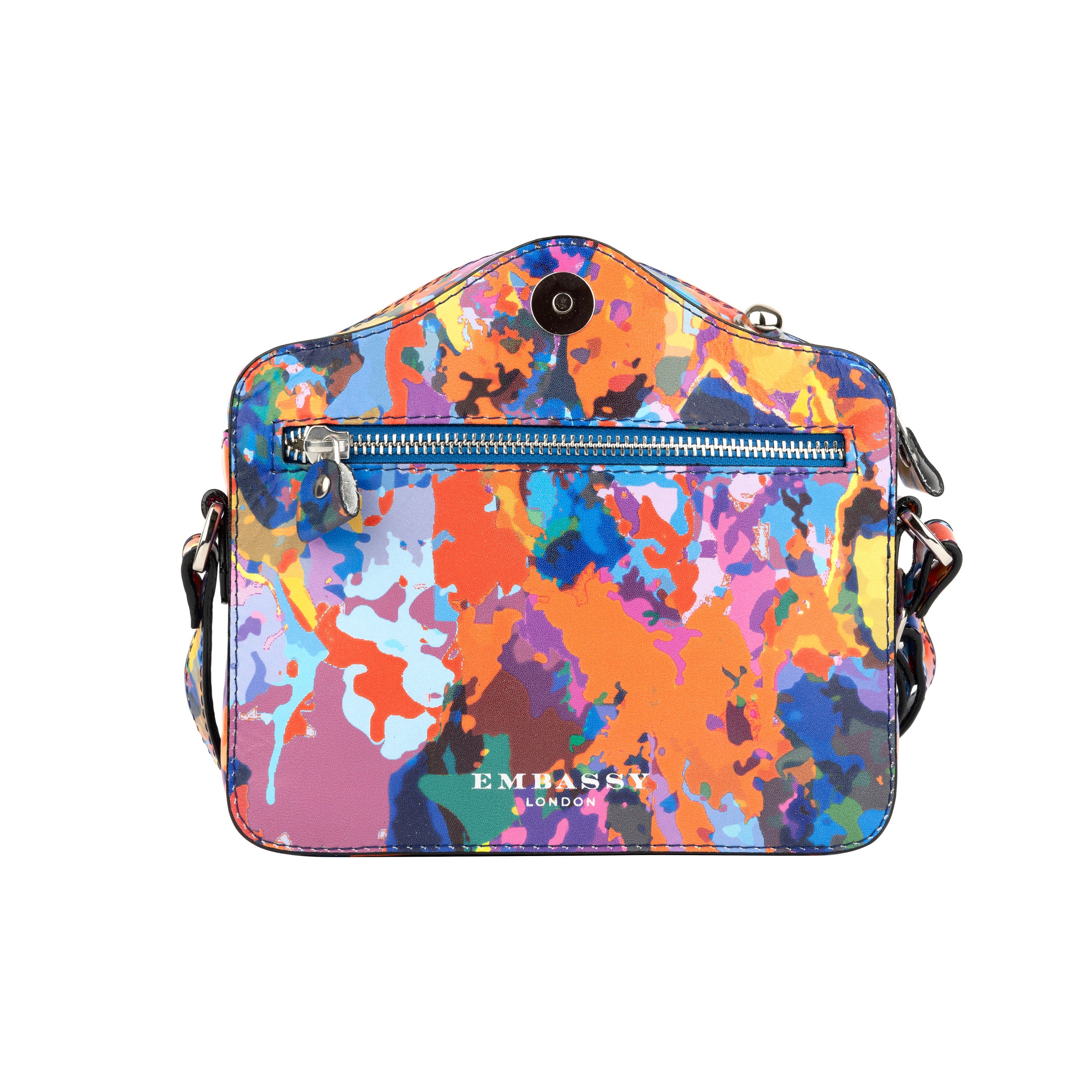 Snapshot - Summer Colours - Camera shaped cross-body bag in Summer Colours pattern leather
