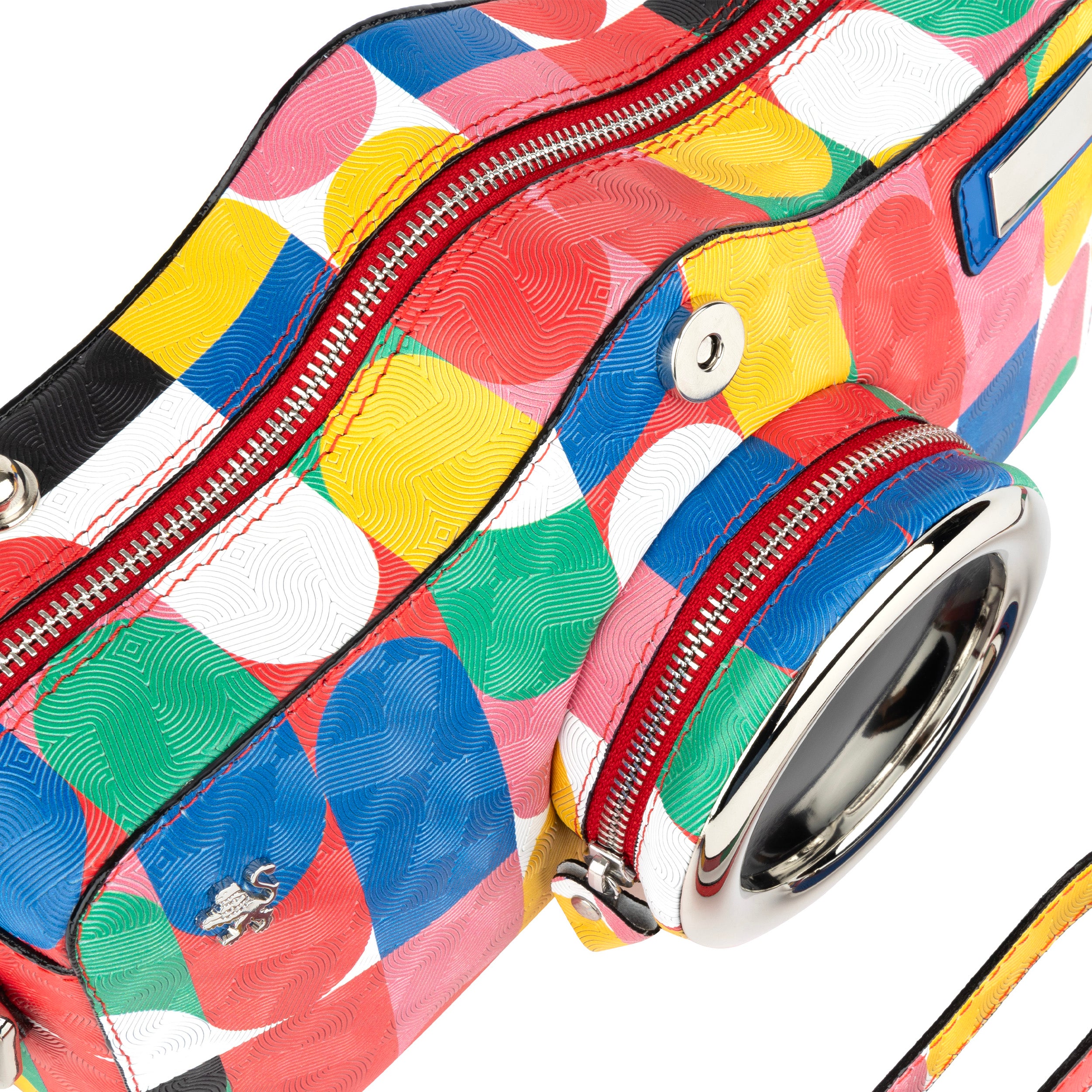 Flash - Groovy - Camera shaped leather bag with zip closure and LED inside