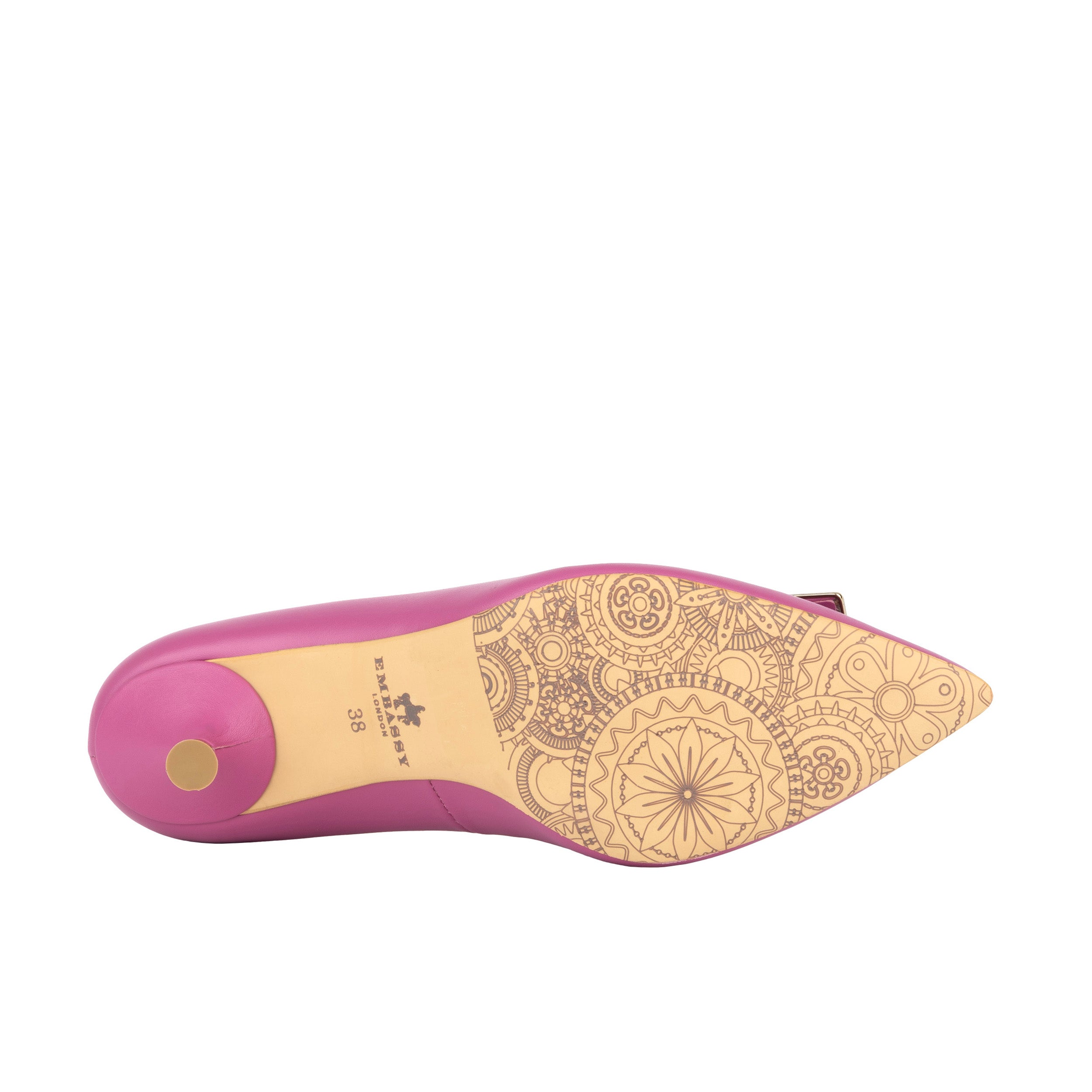 Piccadilly - Pink -  Women’s Leather Kitten Heel Pump