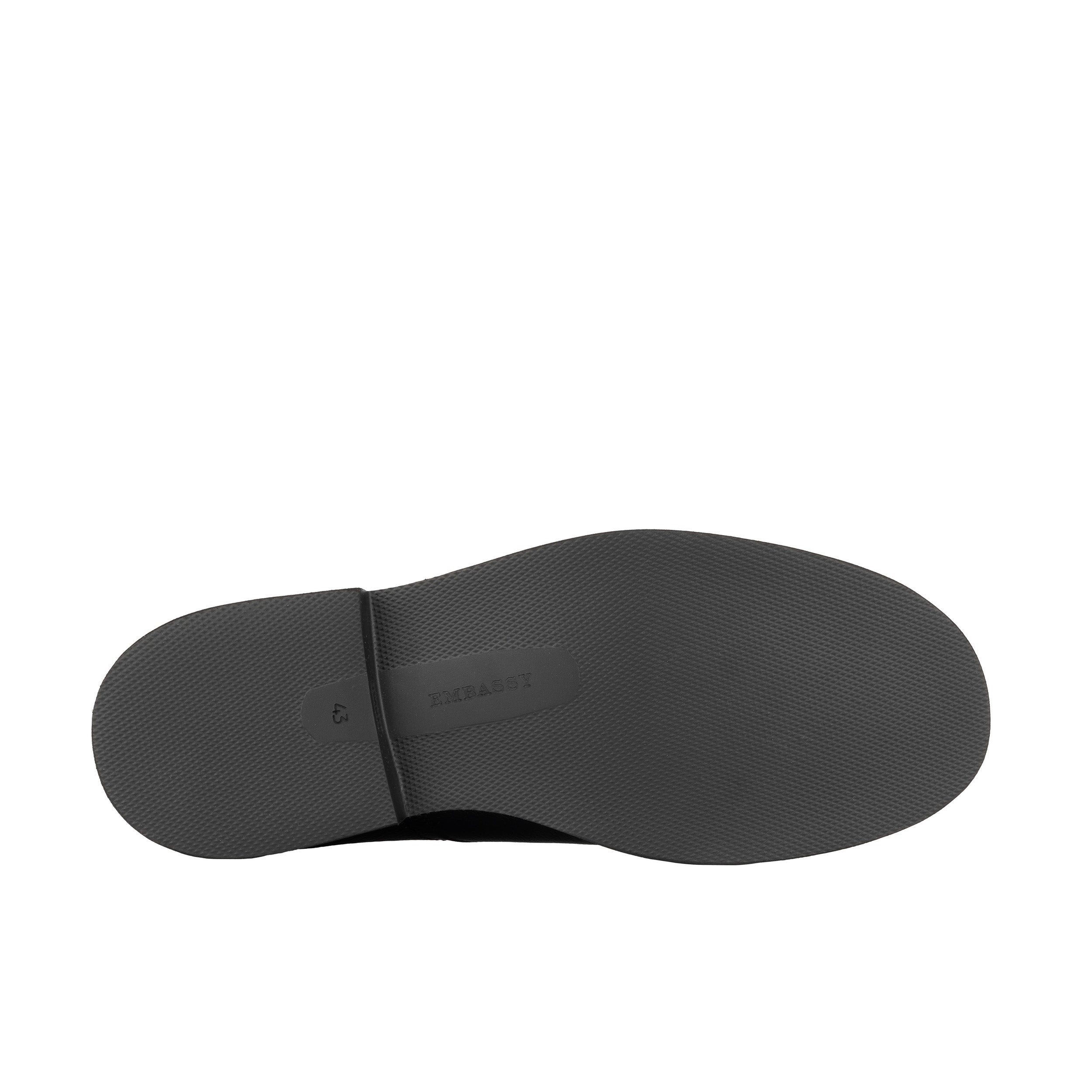 Dunlee - Black - Men's leather slip-on loafer