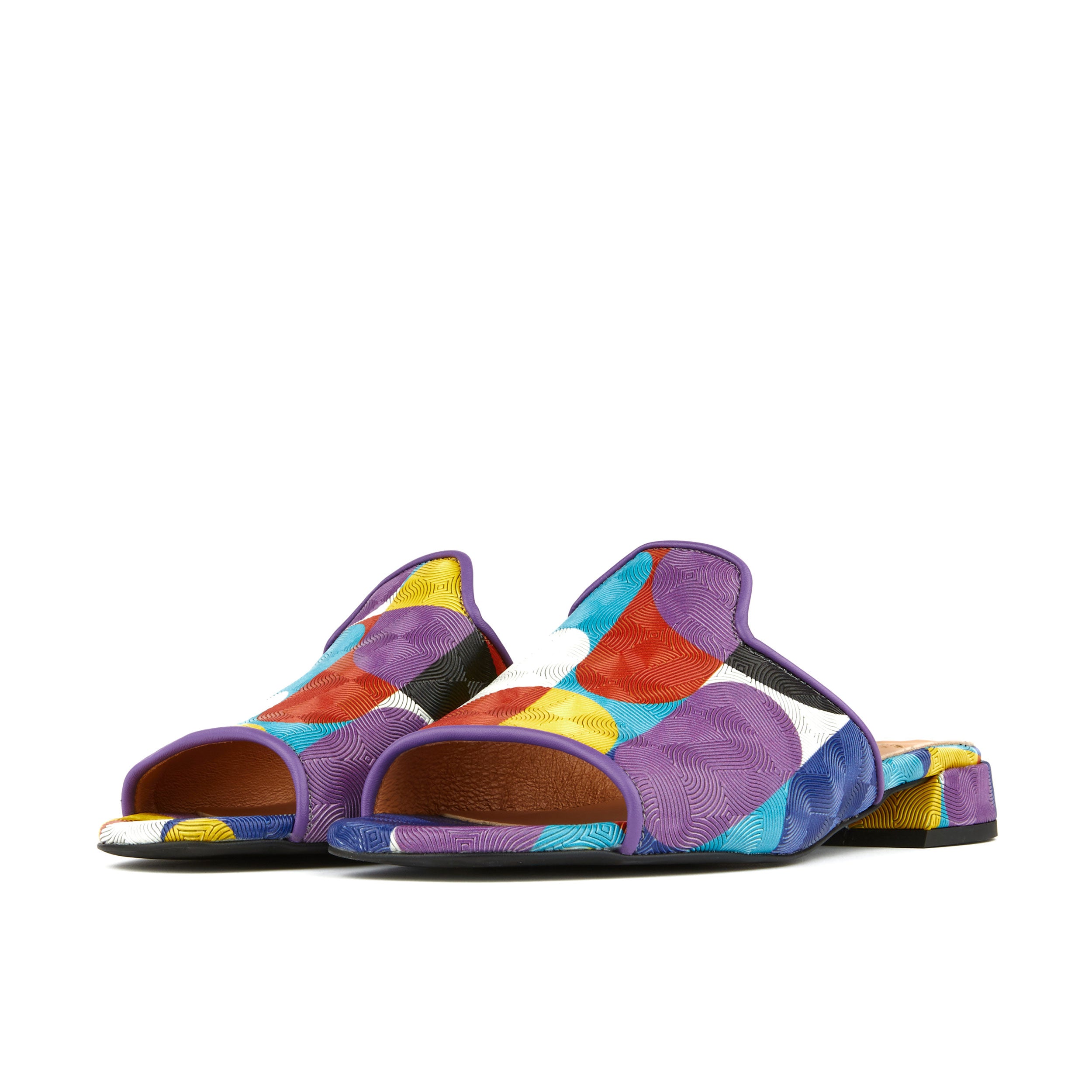 South Beach - Groovy - Women's fully leather lined sliders in vibrant colours