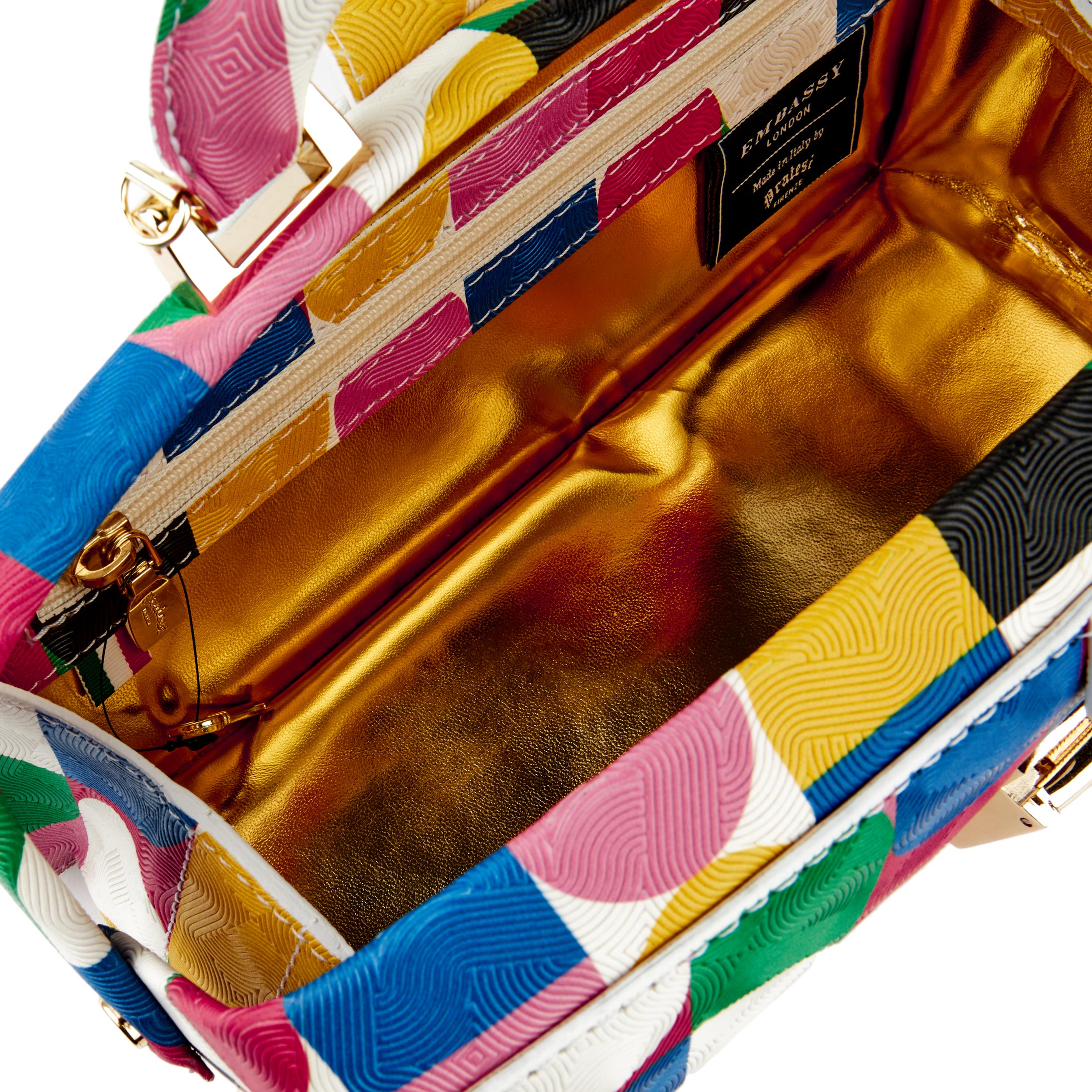 Gazelle - Groovy - Top handle bag in colourful genuine leather and LED inside