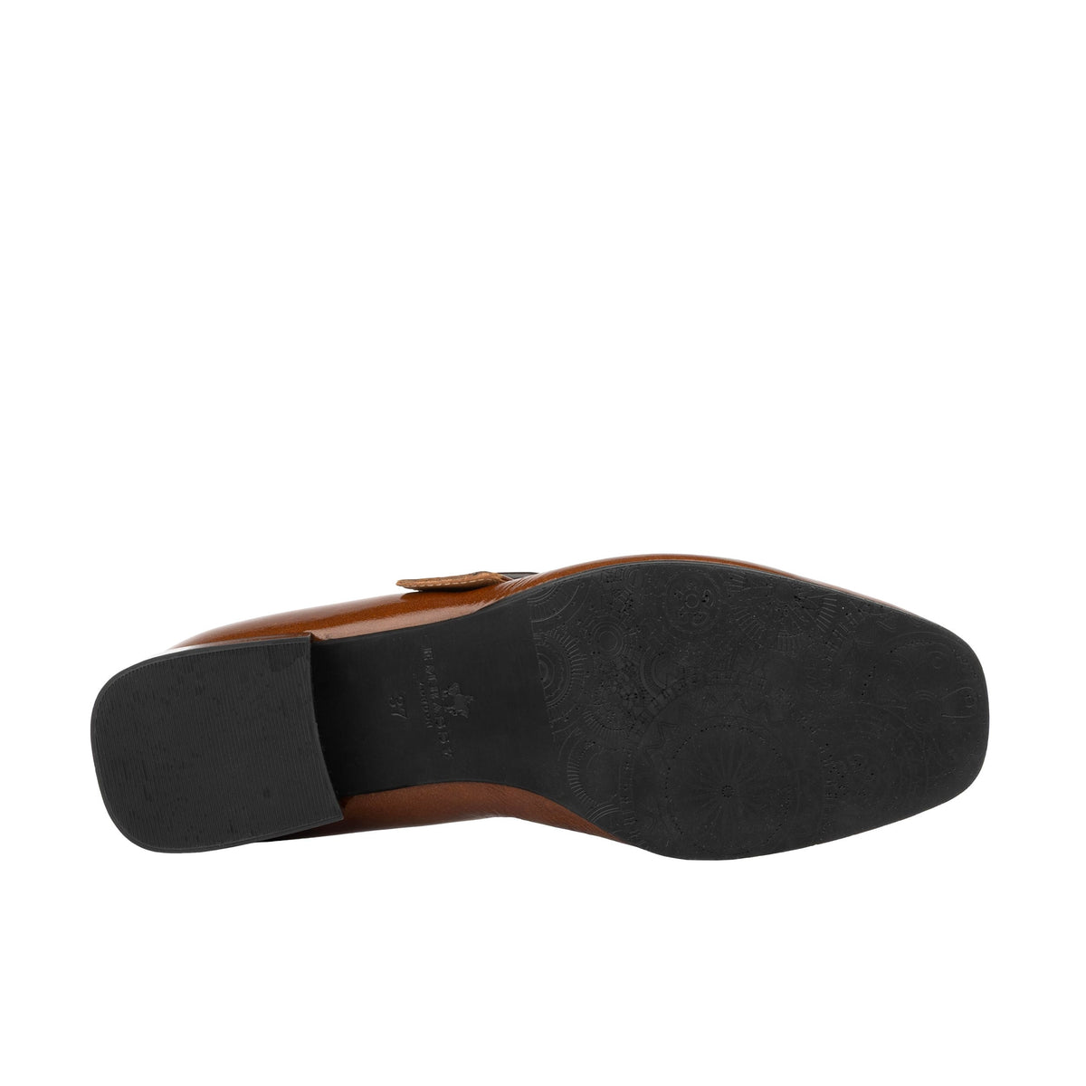 Bliss - Tan - Women's block heel square toe patent leather Mary-Jane