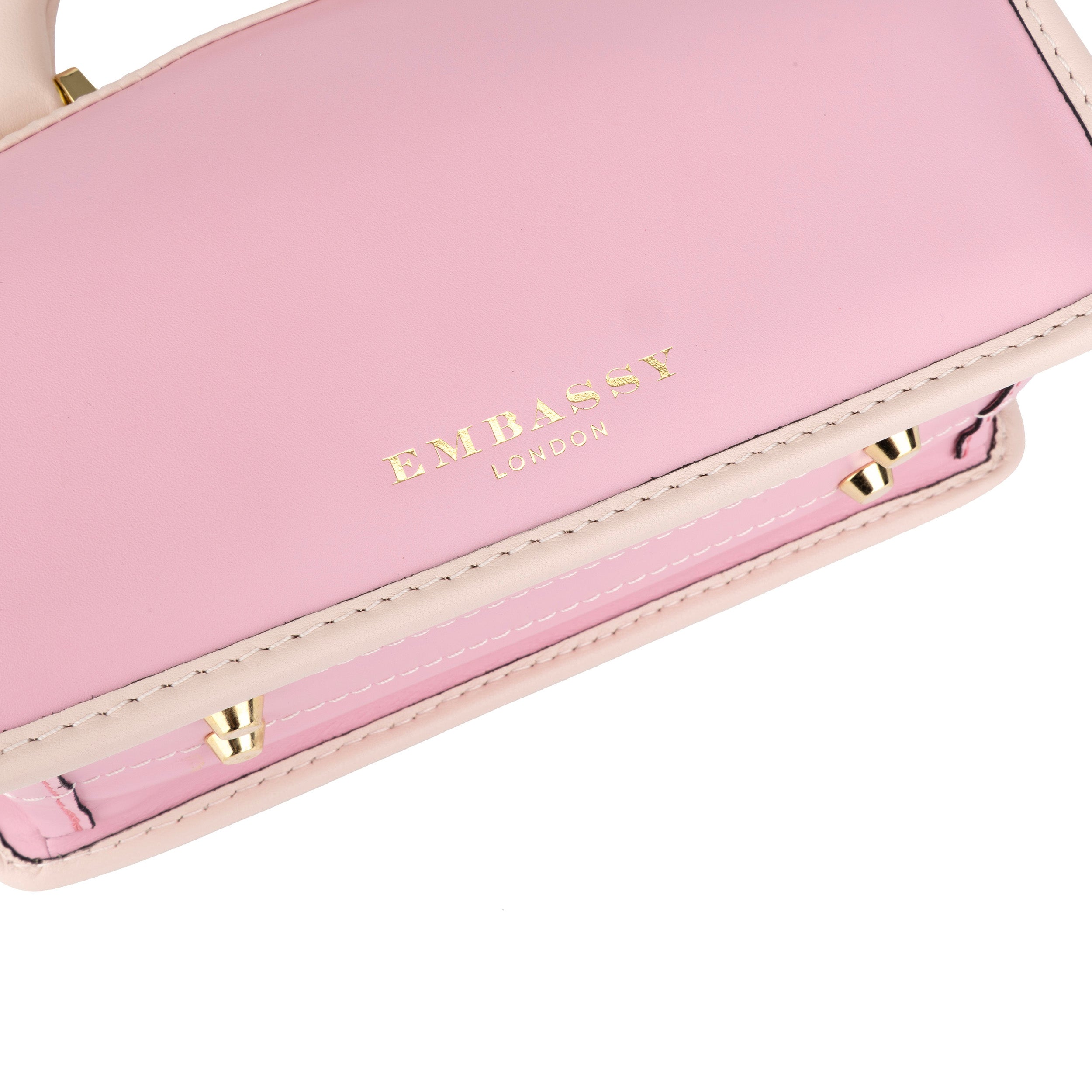 Gazelle Mini - Pink & Pink - Women’s mini patent leather top handle & crossbody bag