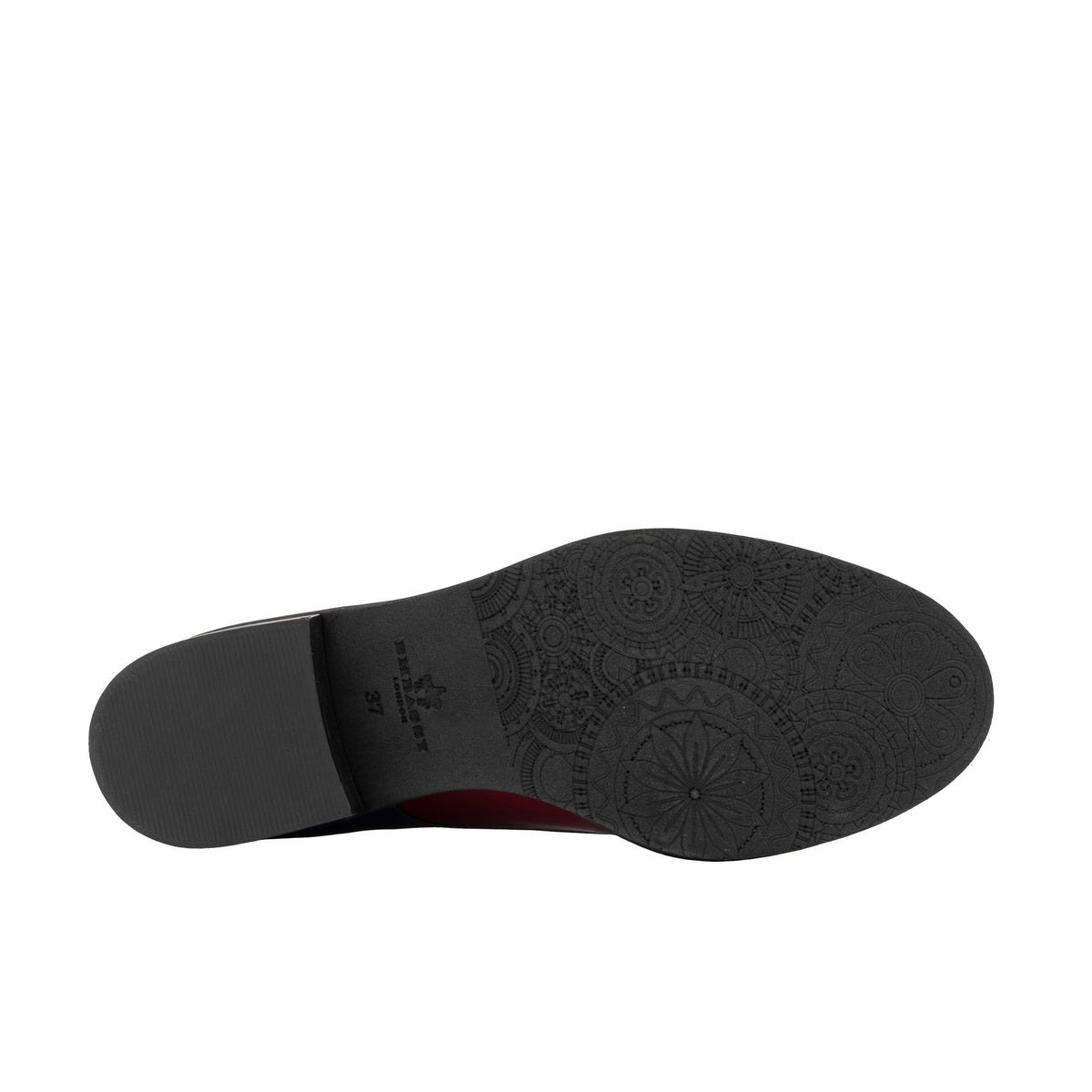 Retro Tone - Navy & Burgundy & Light Blue Diamonds - Women's leather lace-up with signature kiltie detail