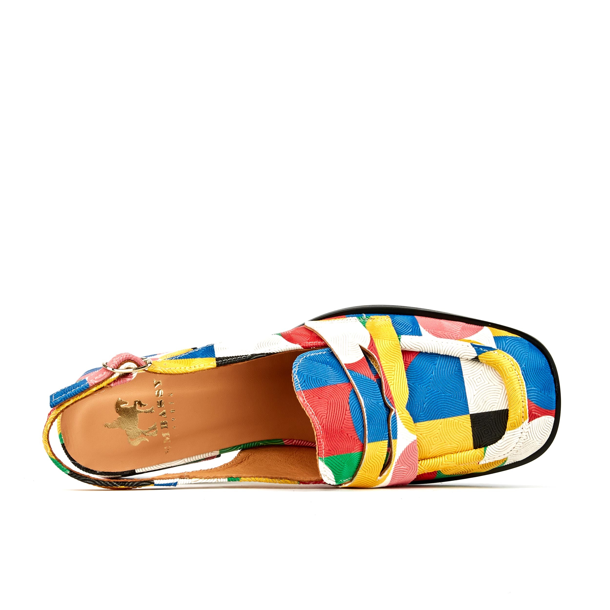 Diana - Groovy - Women's square toe leather slingback in vibrant colours