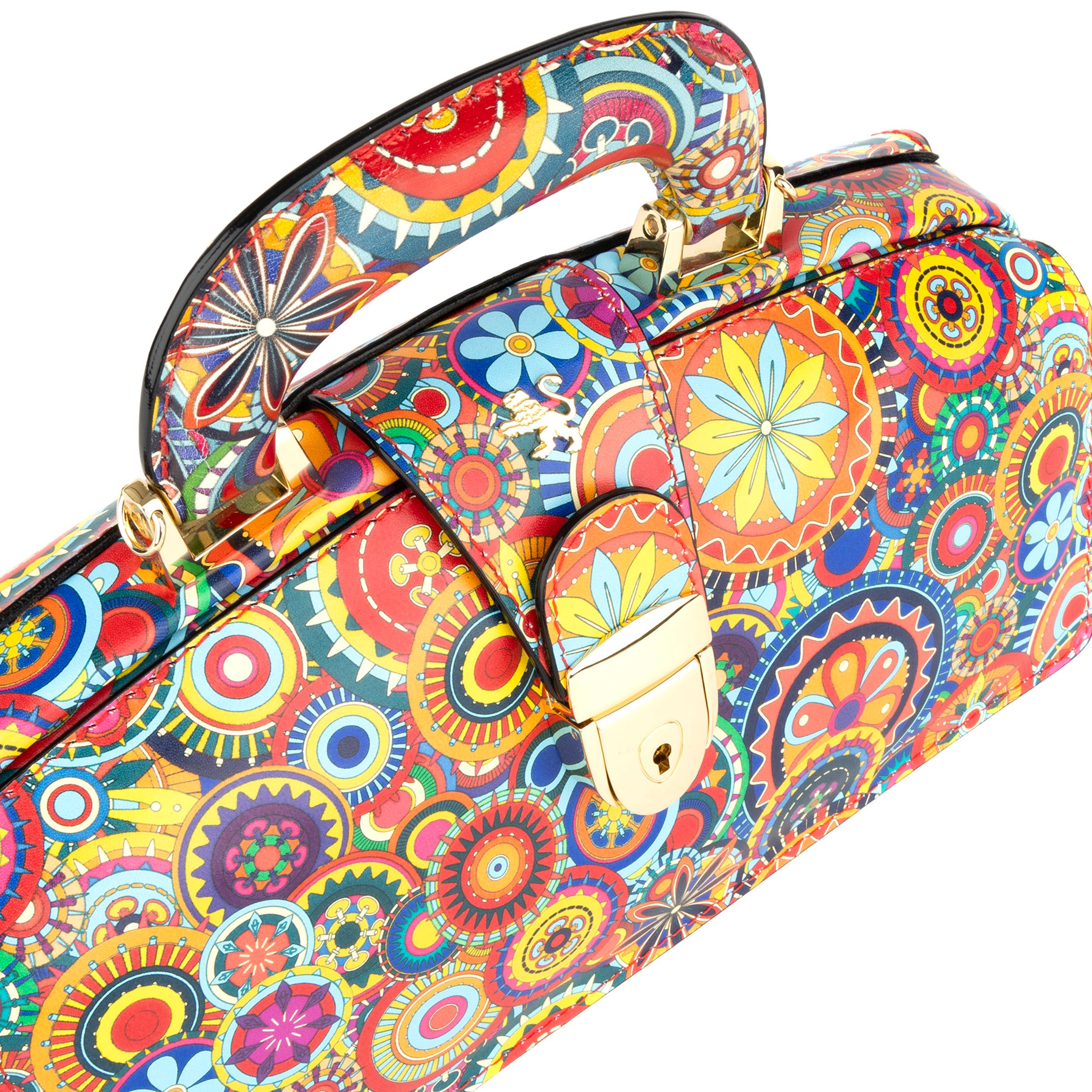 Gazelle - Signature Print - Women's bowling bag with handle and strap