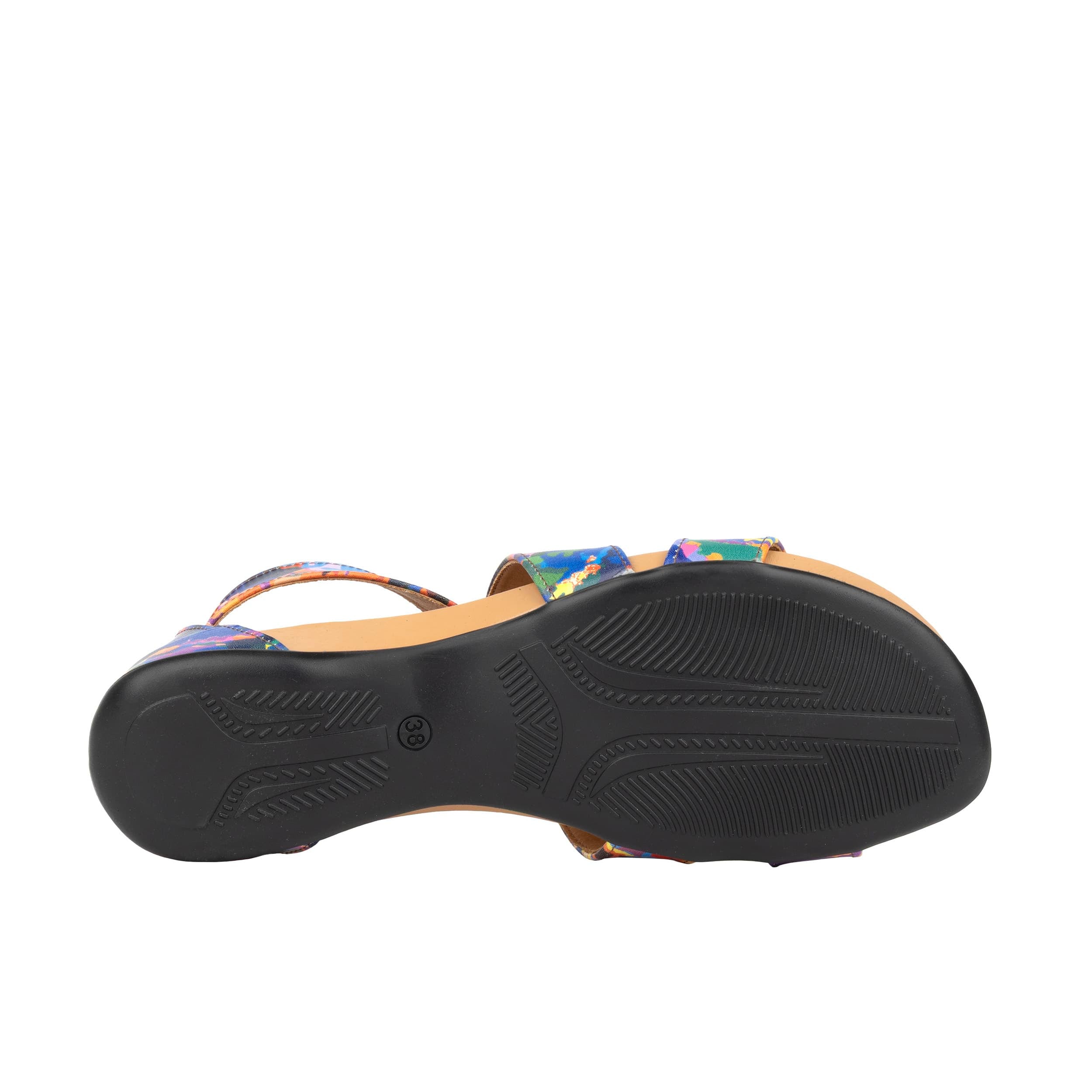 Isabella - Summer Colours - Women's cross strap sandal with covered heel
