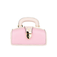 Gazelle Mini - Pink & Pink - Women’s mini patent leather top handle & crossbody bag