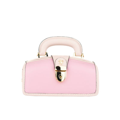 Gazelle Mini - Pink & Pink - Women’s mini patent leather top handle & crossbody bag
