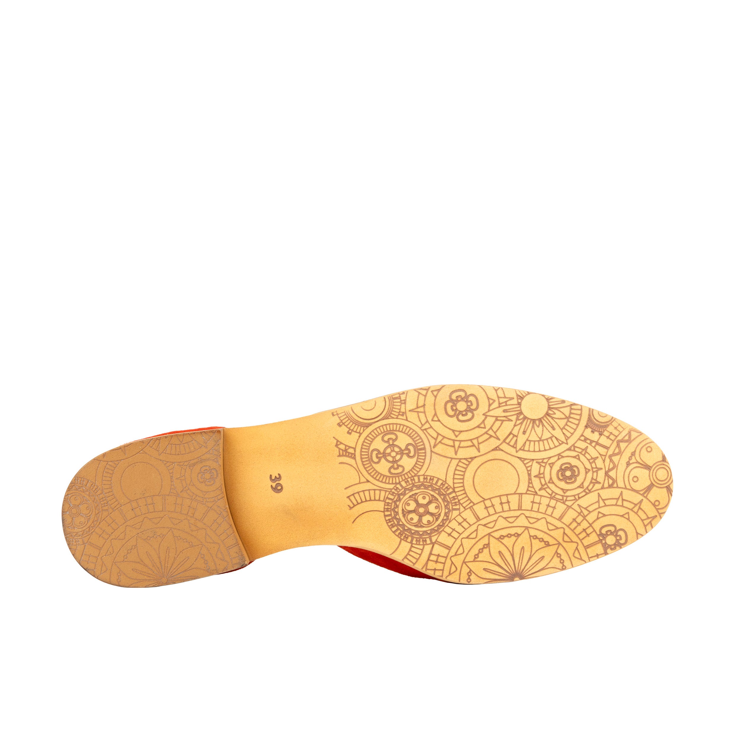 Gigot - Red Multi - Women's closed heel round toe leather flat sandal