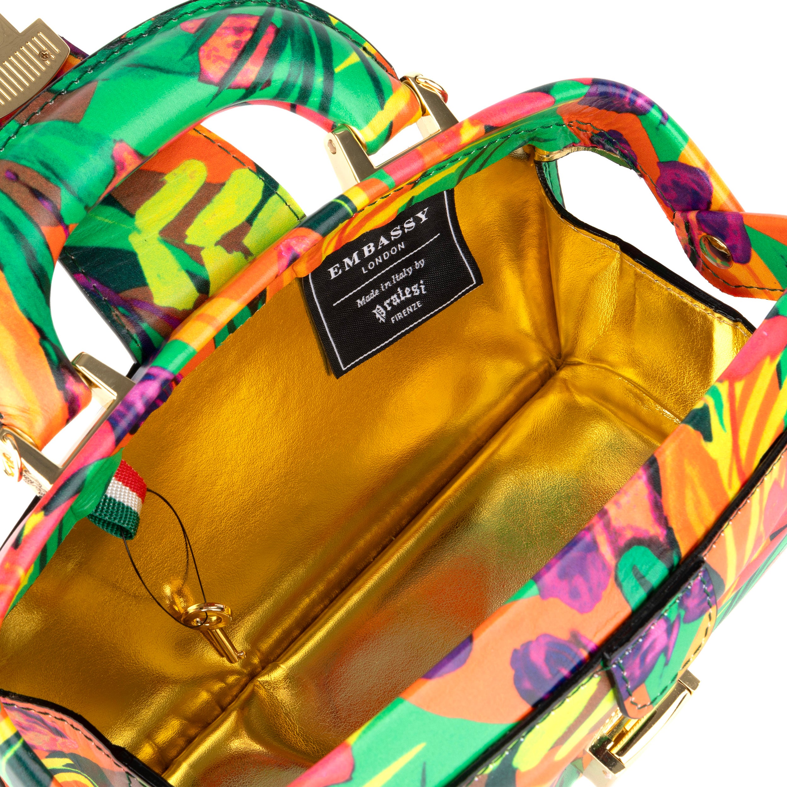 Gazelle Mini - Tropical - Women's mini bowling bag with handle and strap
