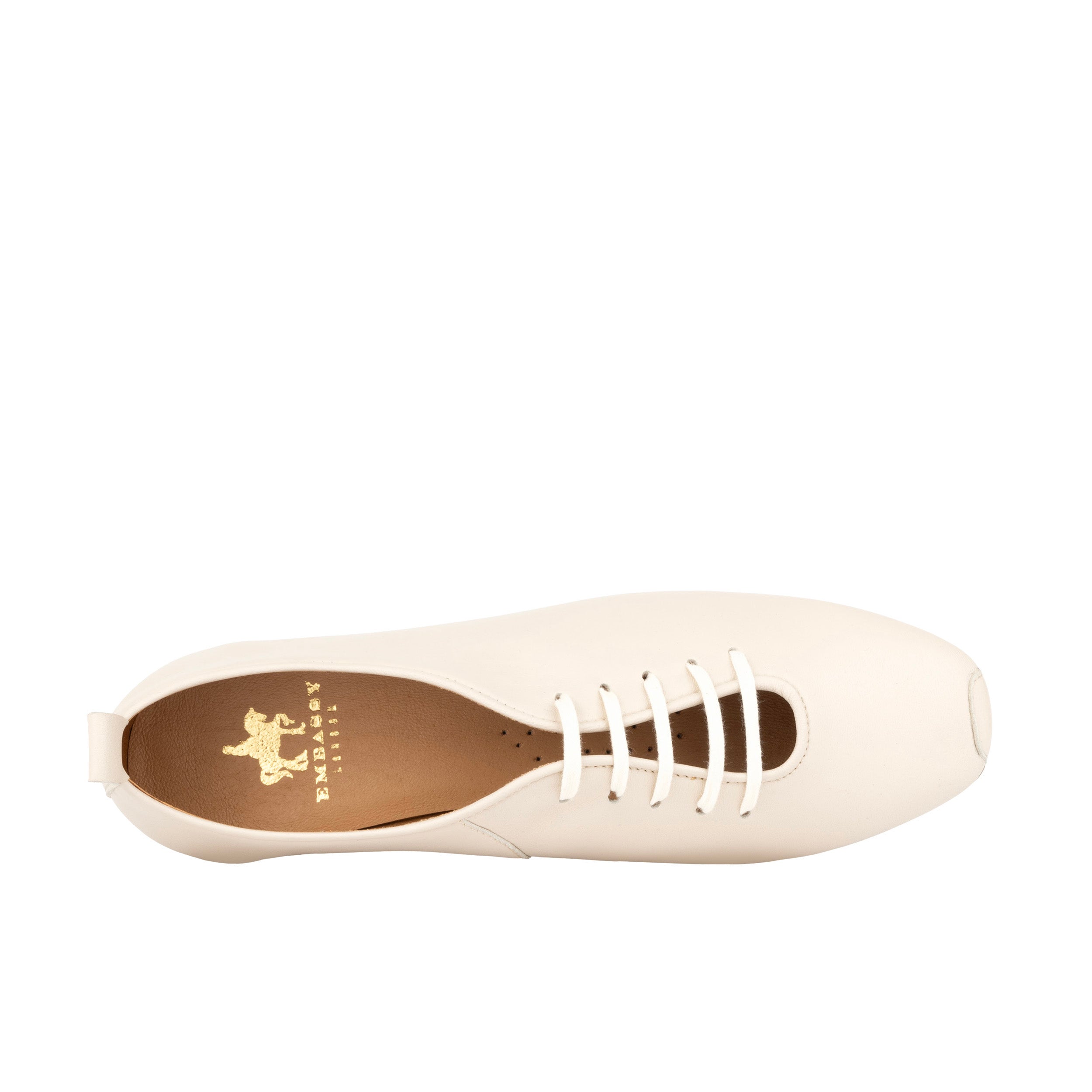Skyline - Cream Suede - Women's Leather Lace Up Ballet Pump