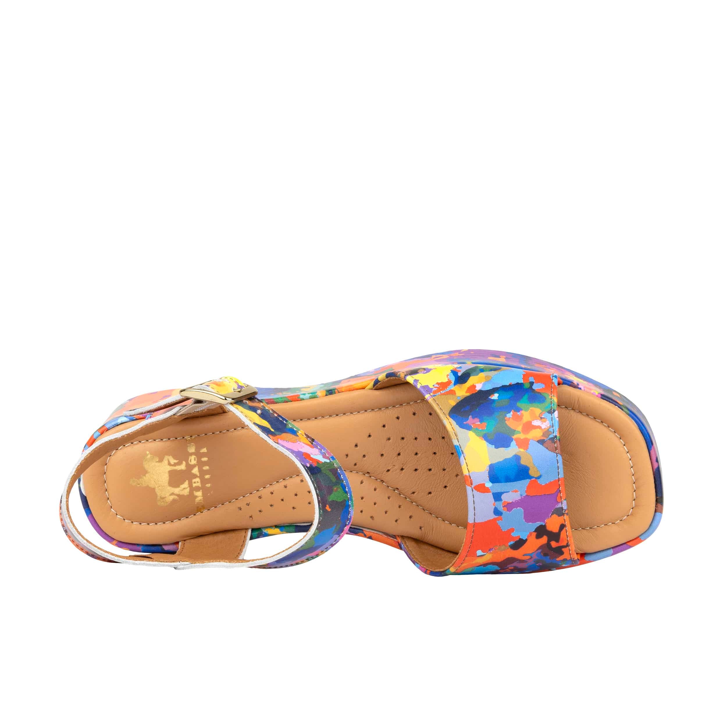 Palm Rise - Summer Colours - Women's Leather Platform Sandal