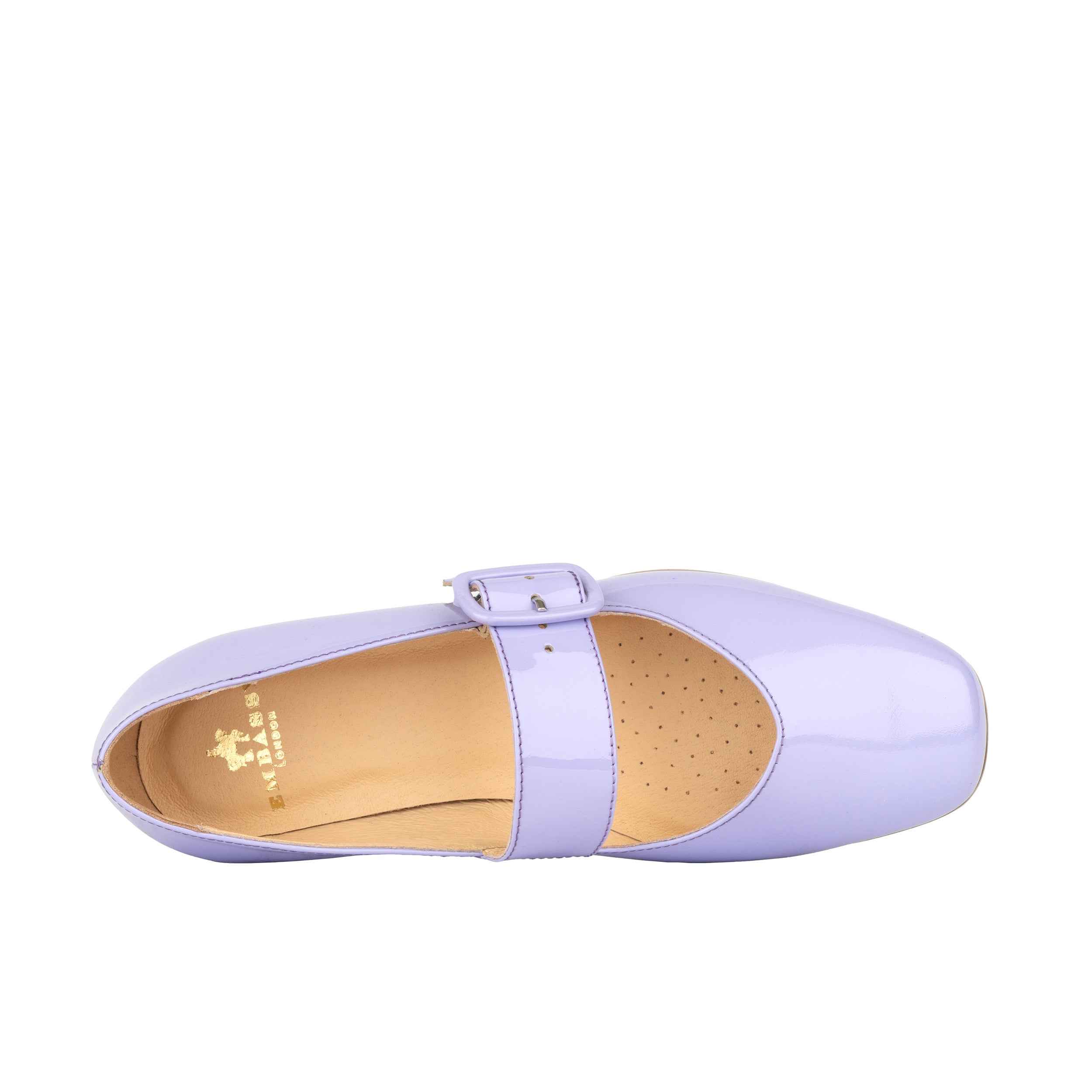 Bliss - Lavender & Rose - Women's block heel square toe patent leather Mary-Jane