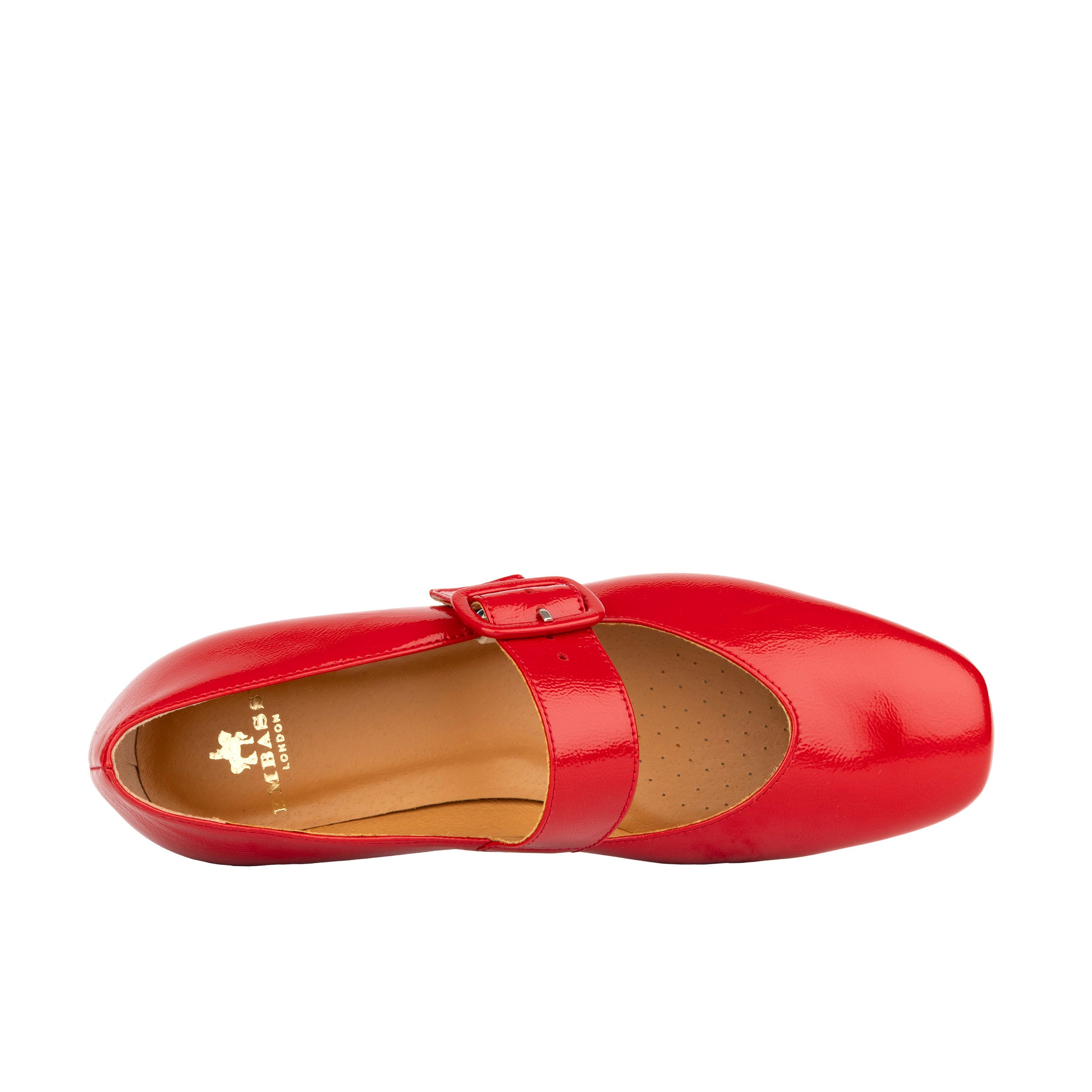 Bliss - Red - Women's block heel square toe patent leather Mary-Jane