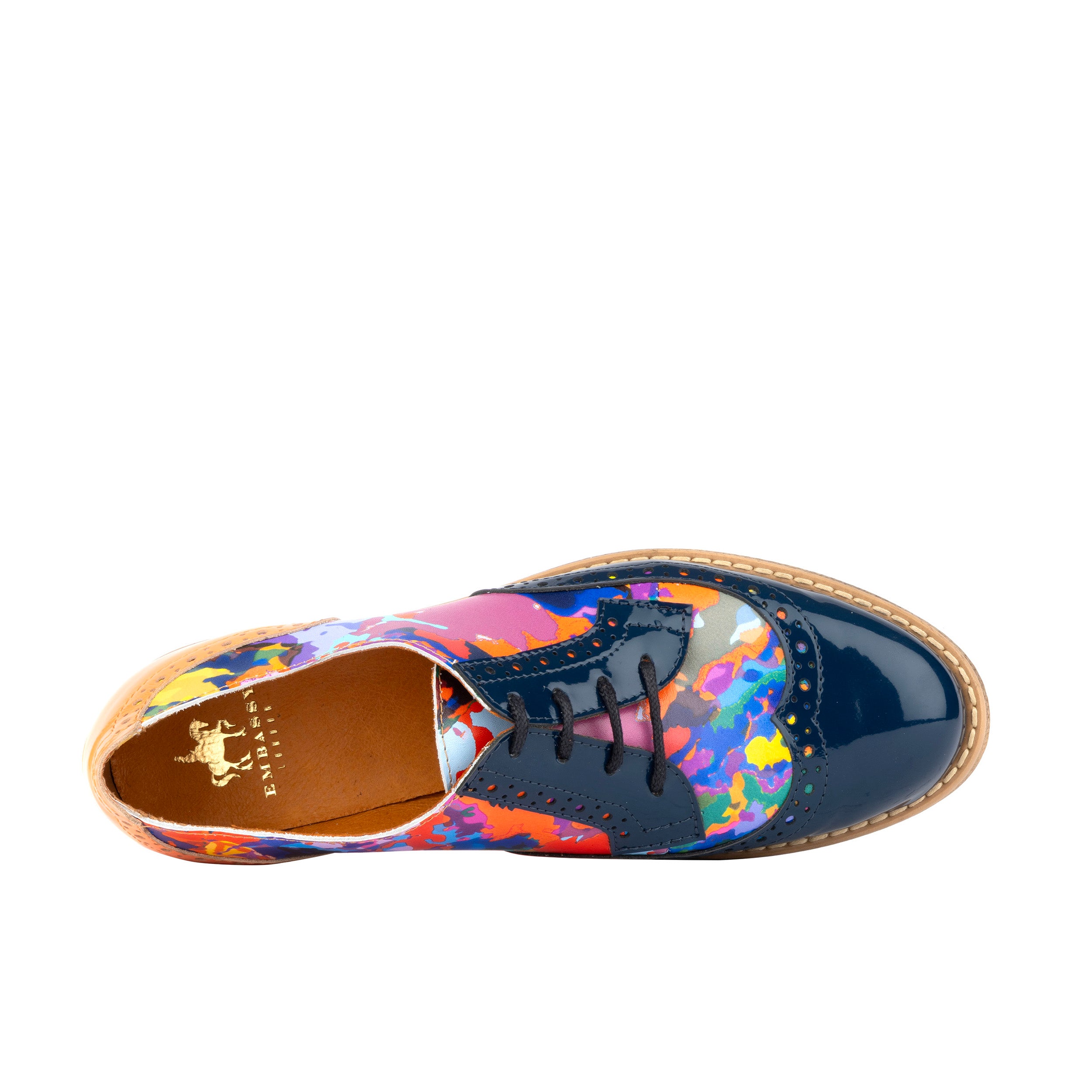 The Artist - Summer Colours - Women's derby leather shoe in vibrant colour