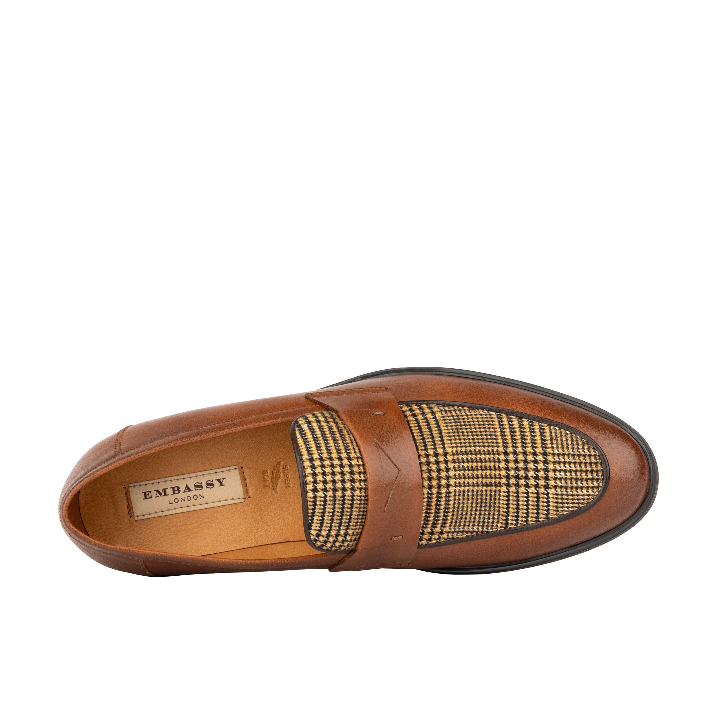 Gosselin - Brown & Brown Check - Men's Leather Loafer