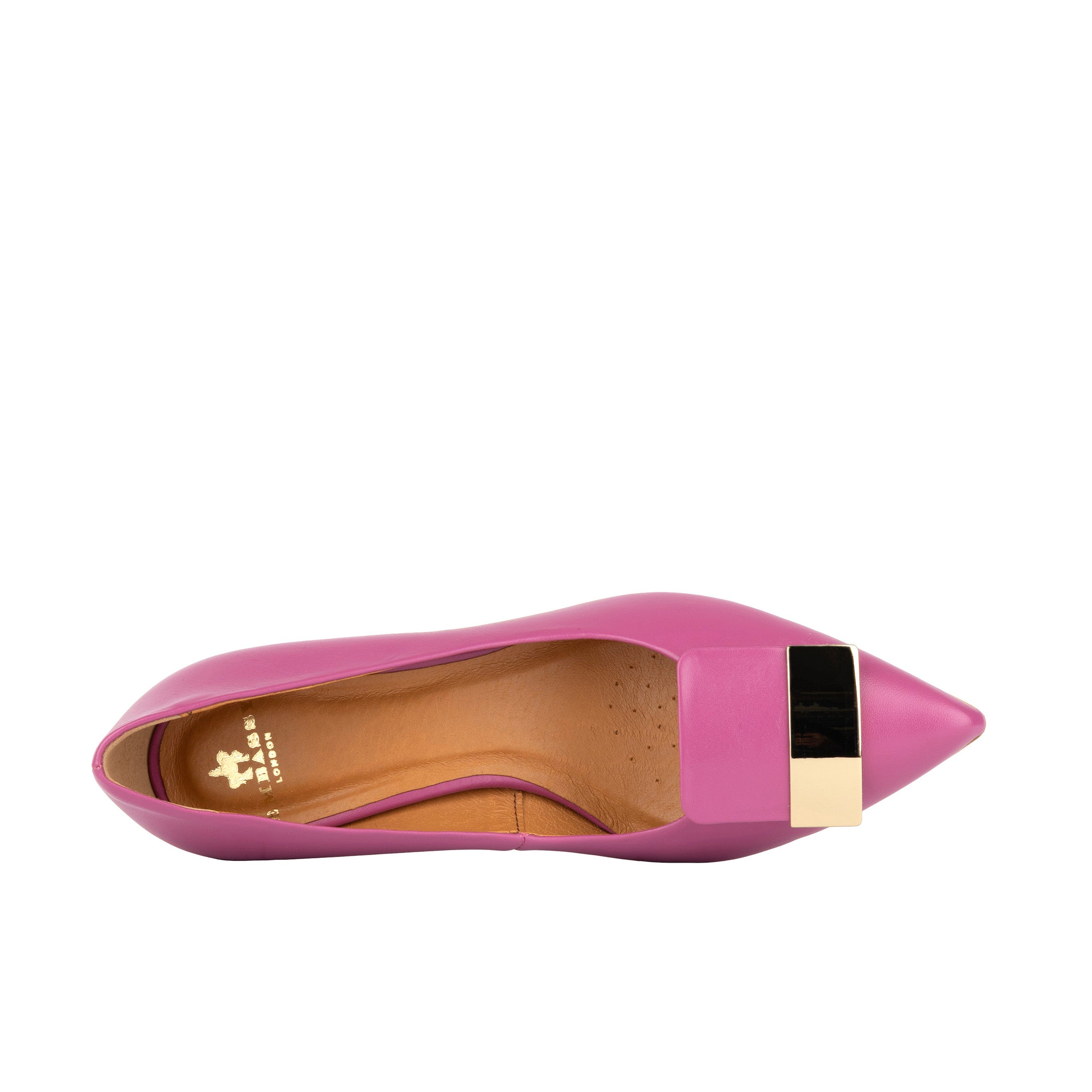 Piccadilly - Pink -  Women’s Leather Kitten Heel Pump