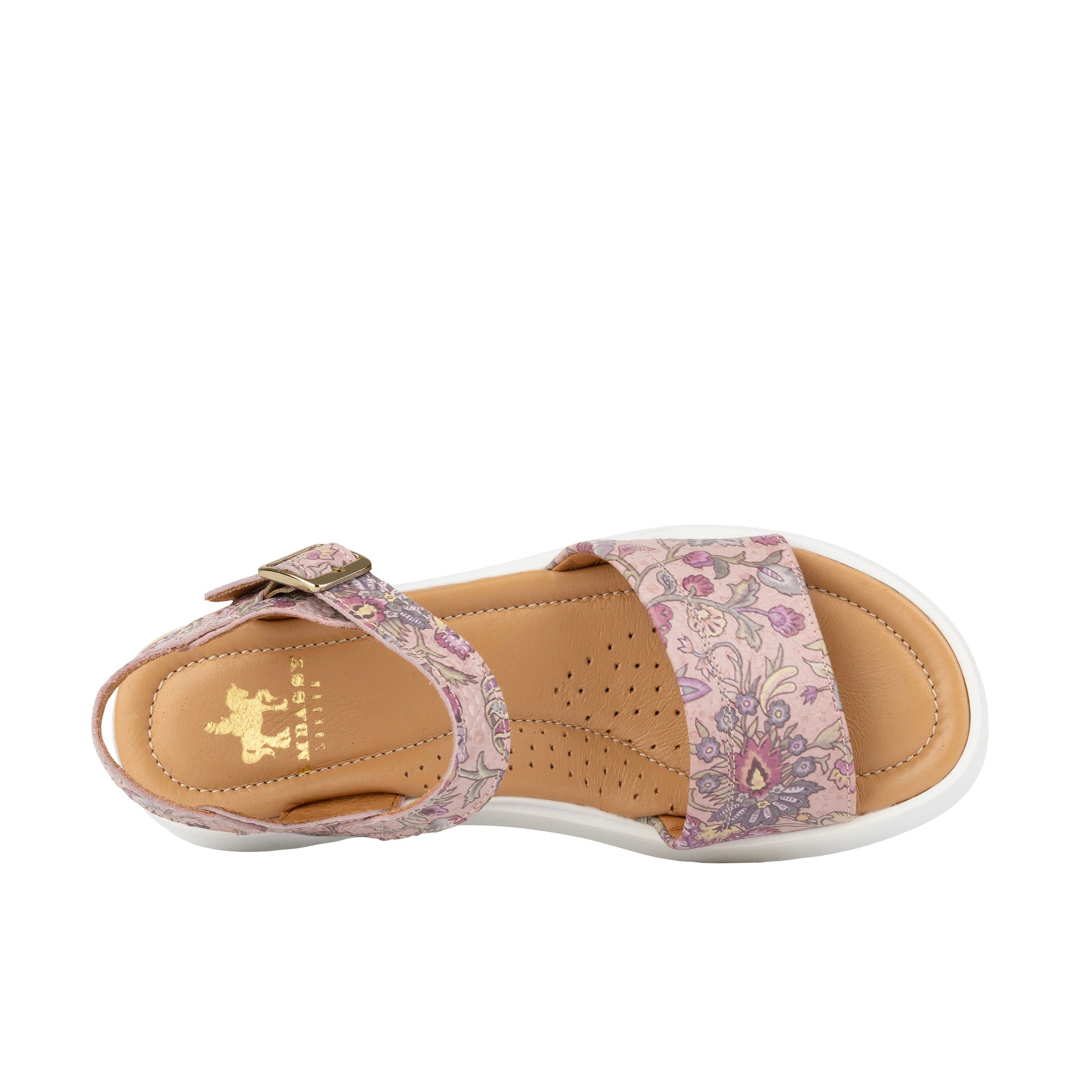 Amalfi - Pink & Paisley - Women's 1.3 inch Flatform Leather Sandal