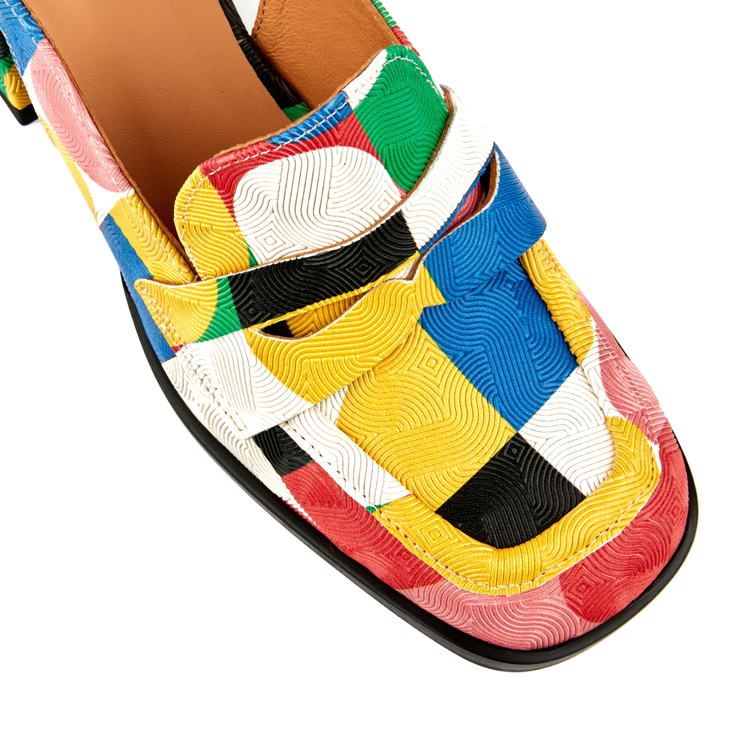 Diana - Groovy - Women's square toe leather slingback in vibrant colours