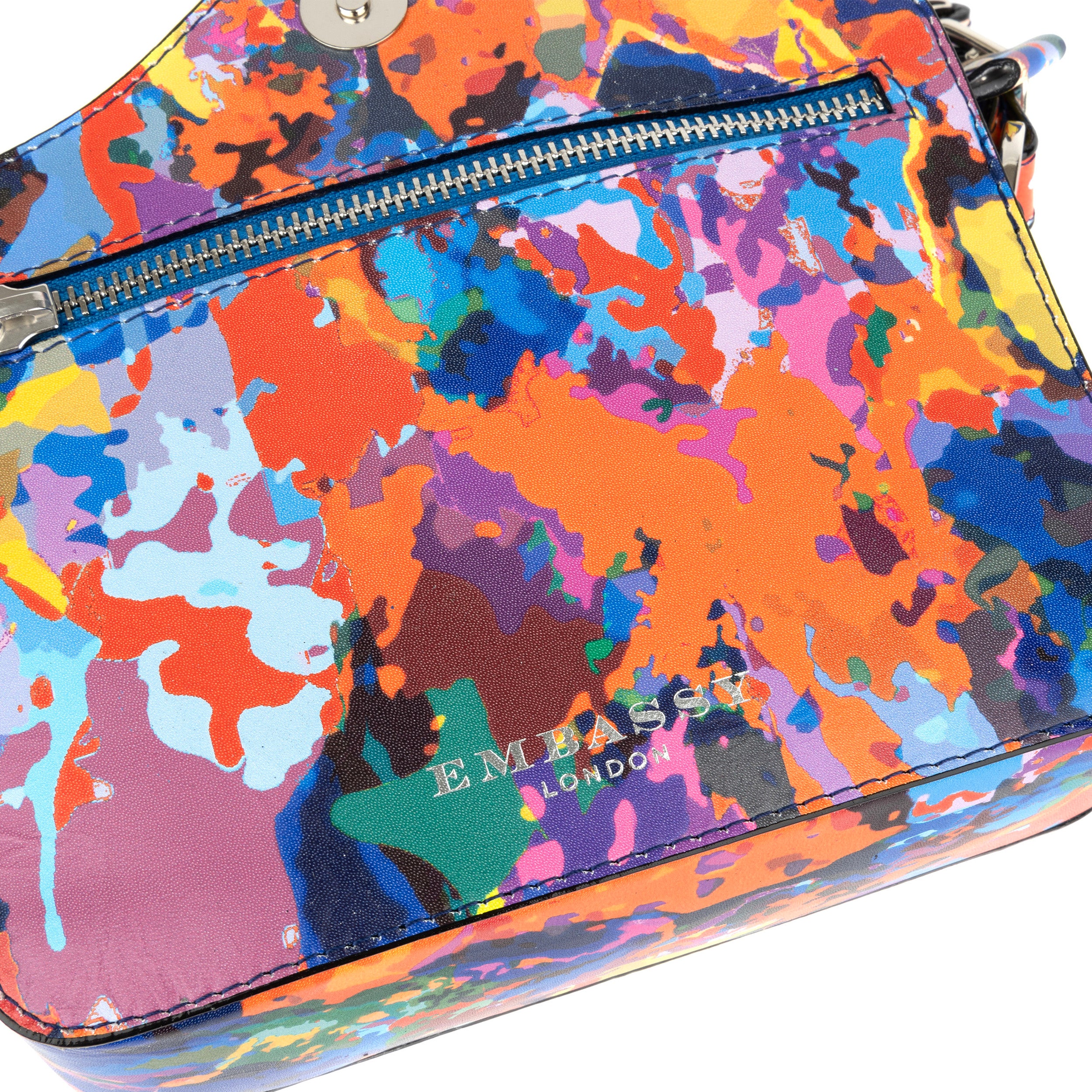 Snapshot - Summer Colours - Camera shaped cross-body bag in Summer Colours pattern leather