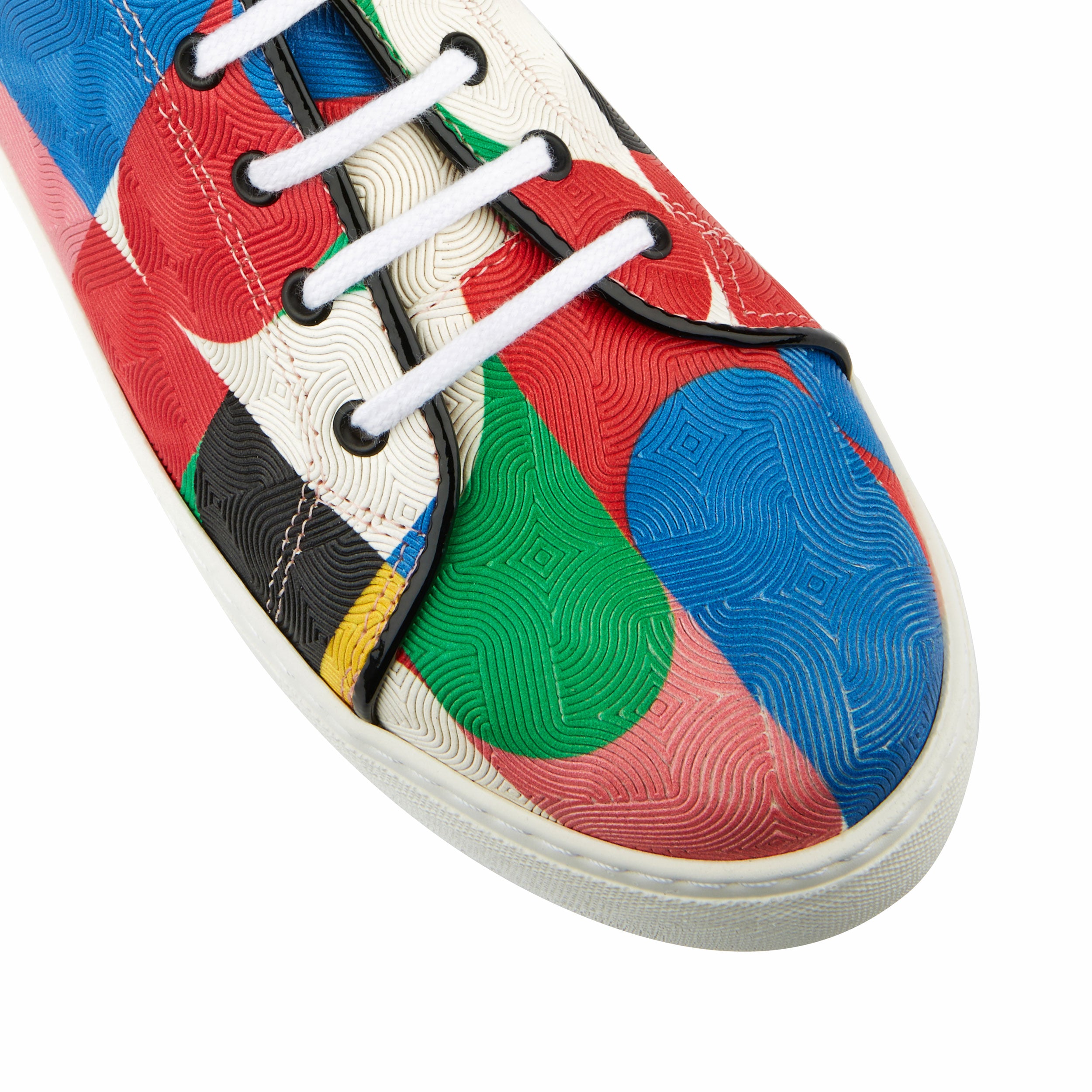 Camila - Groovy - Women's white sole trainer in colourful Italian leather