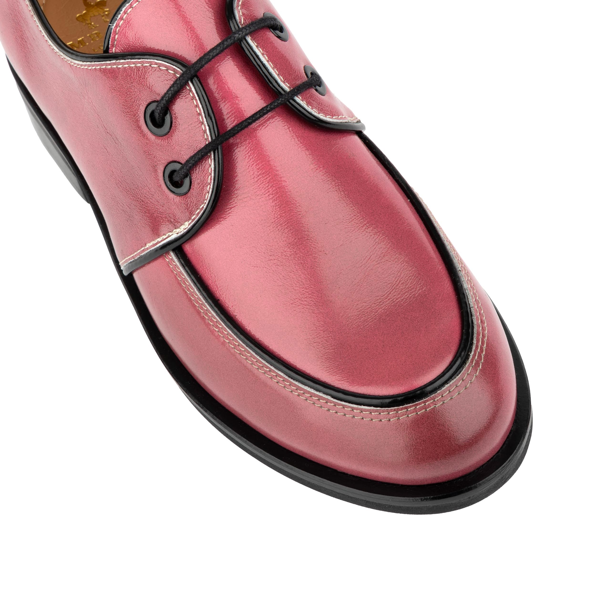 Kiss - Pink - Women's patent leather lace up shoe