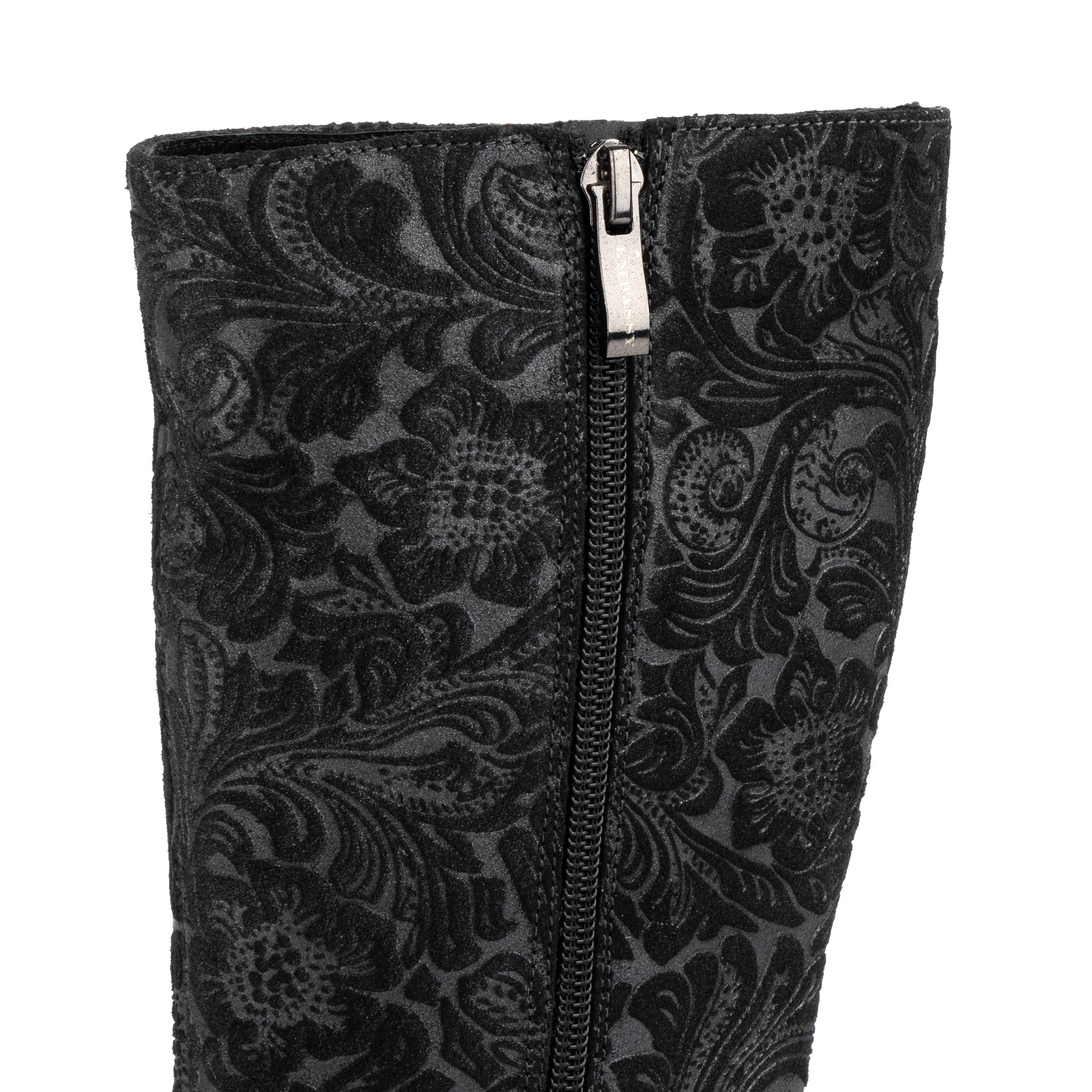 Leticia - Black Floral Emboss