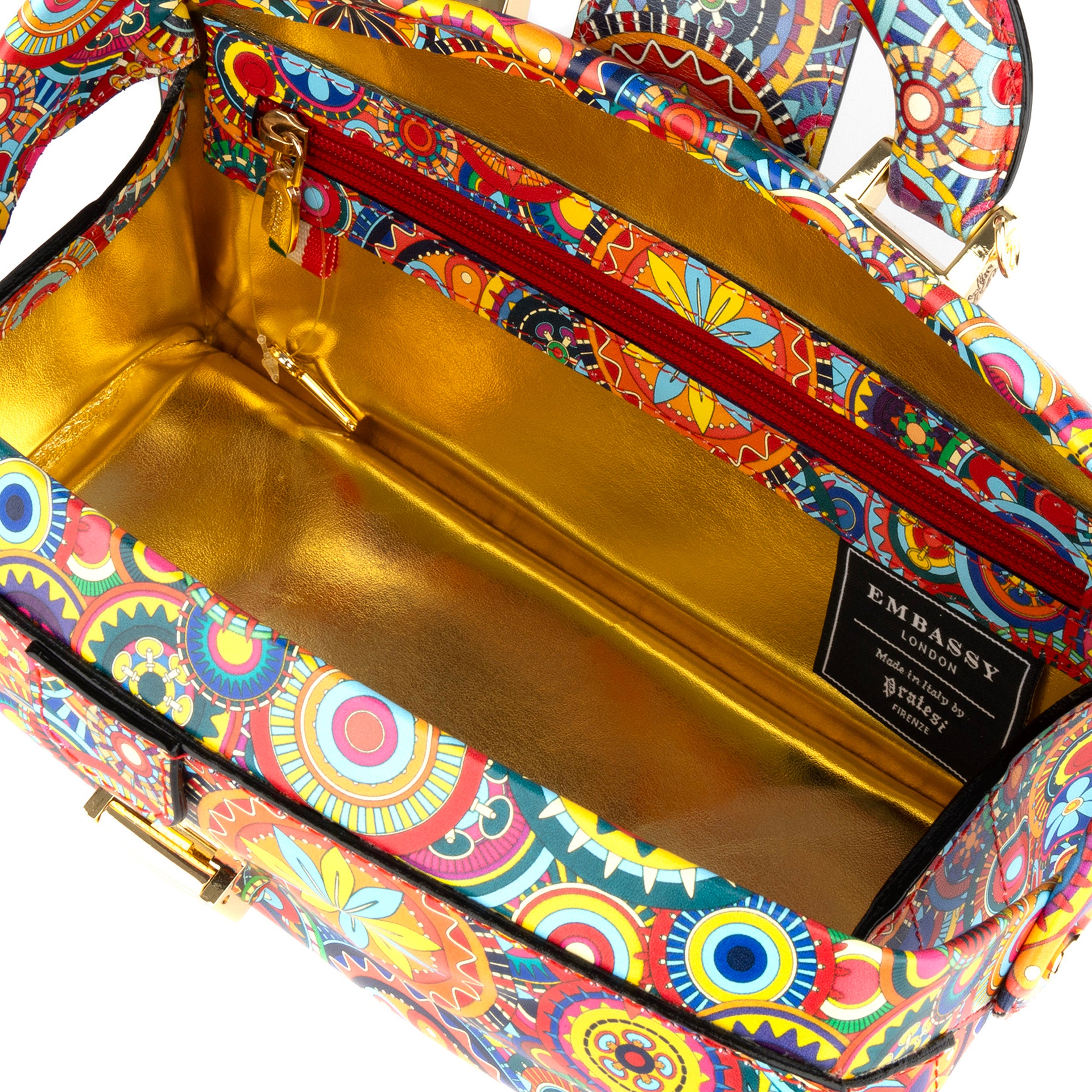 Gazelle - Signature Print - Women's bowling bag with handle and strap