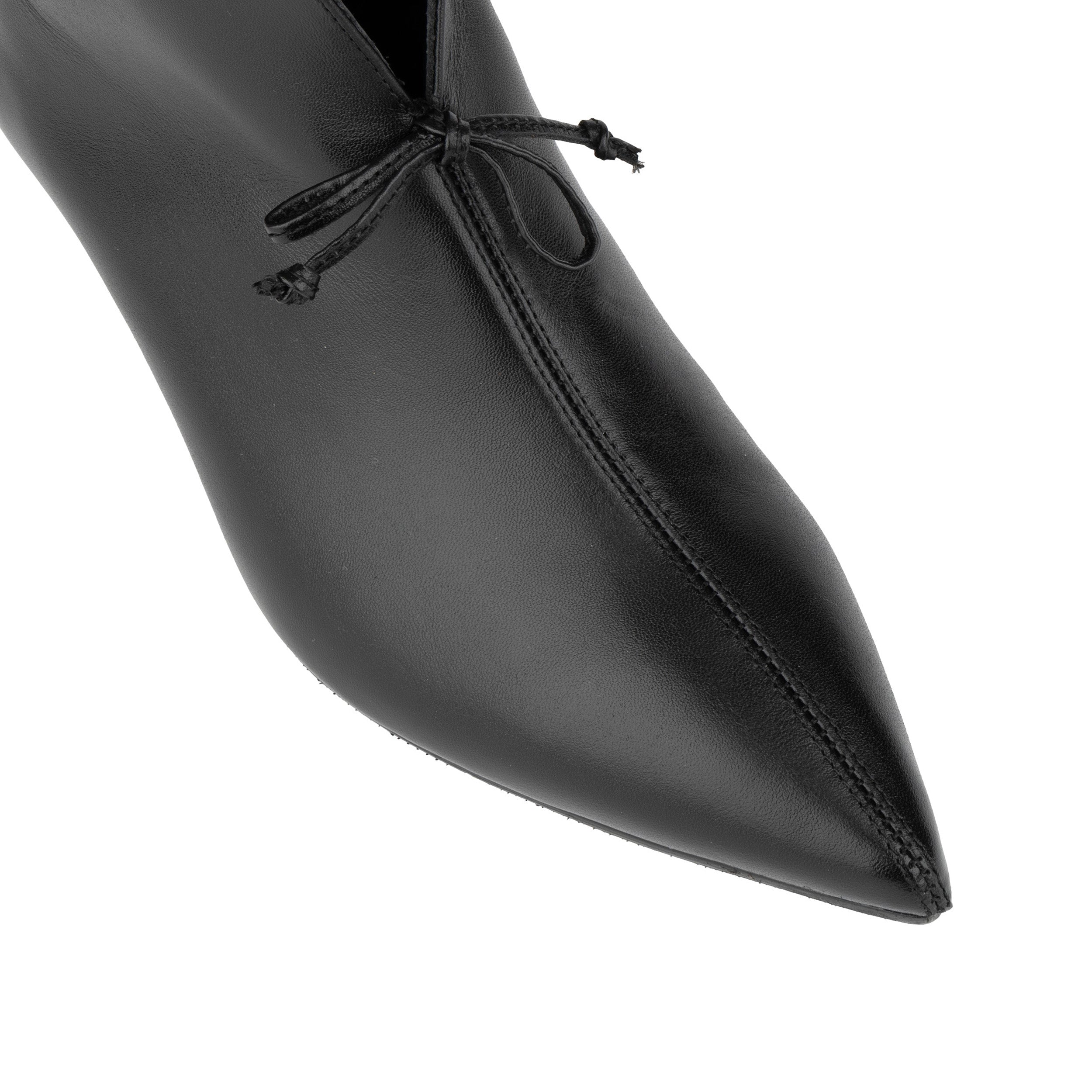 Regent - Black - Women's Leather Ankle Boot with kitten heel