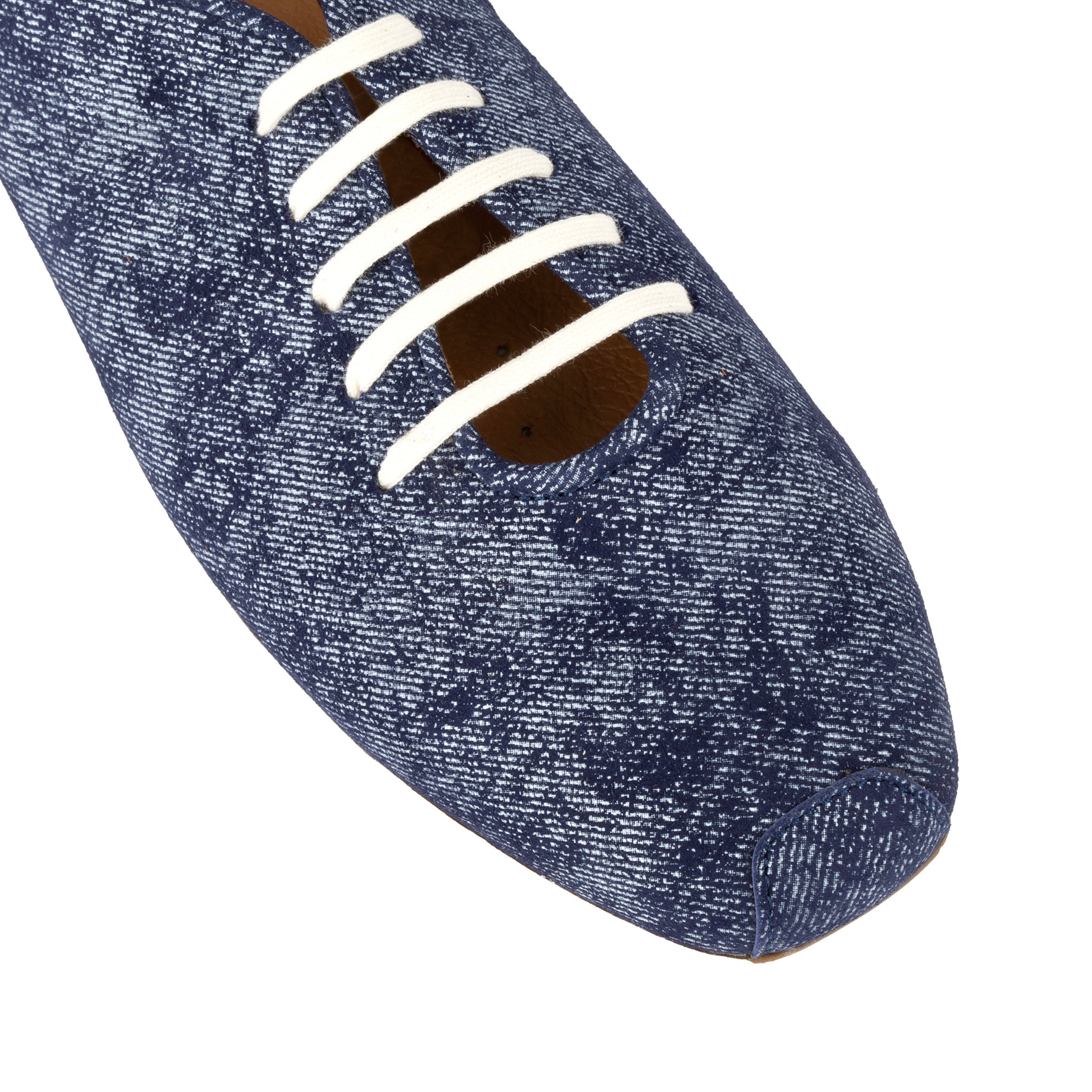 Skyline - Denim - Women's Suede & Denim Lace Up Ballet Pump