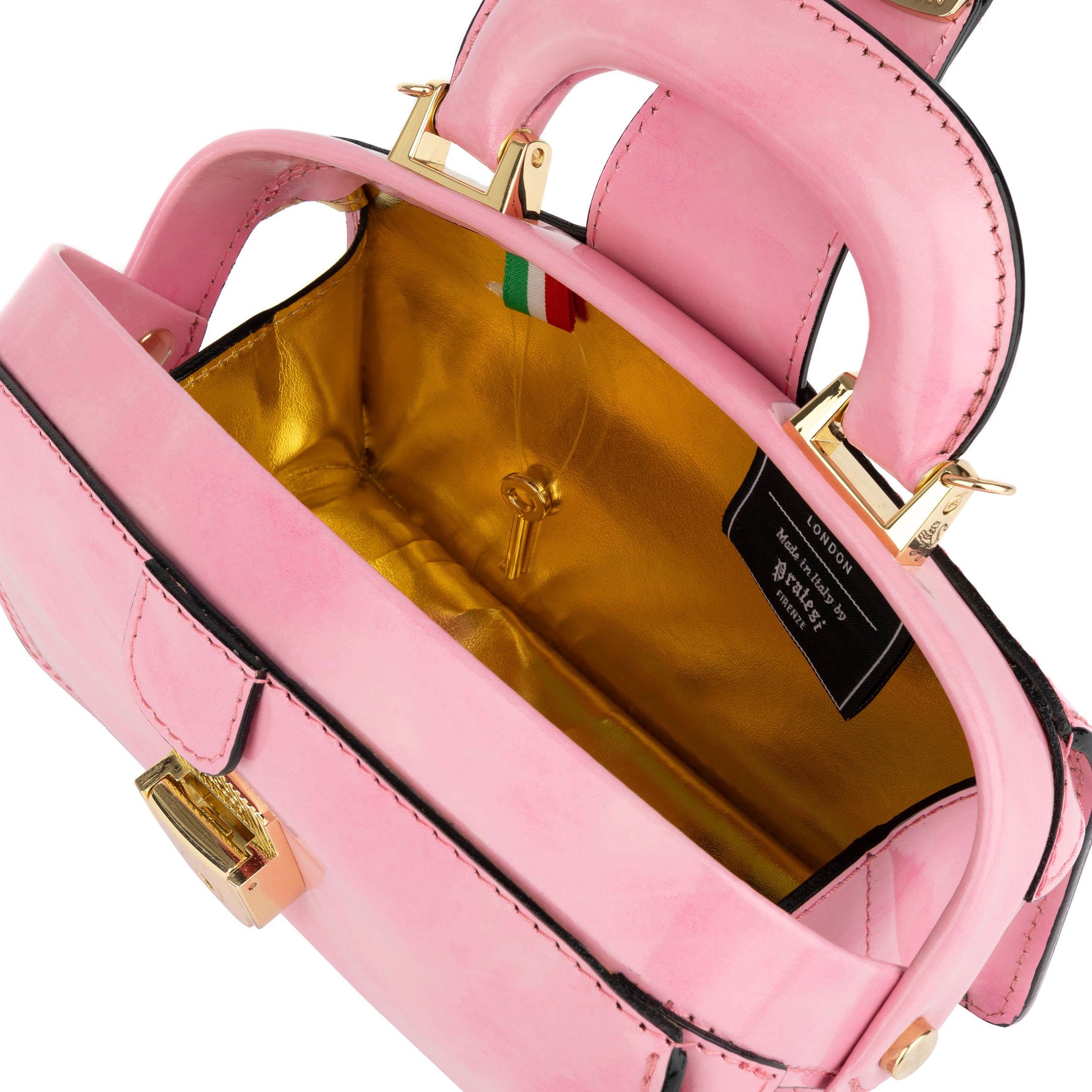 Gazelle Mini - Light Pink - Women’s mini patent leather top handle & crossbody bag