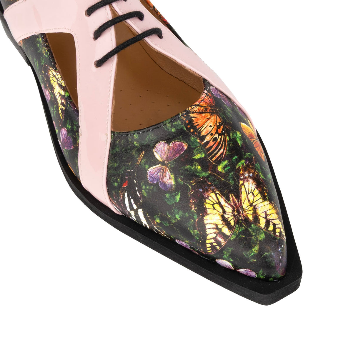 Harlowe - Butterfly - Women's cutout leather lace up shoe