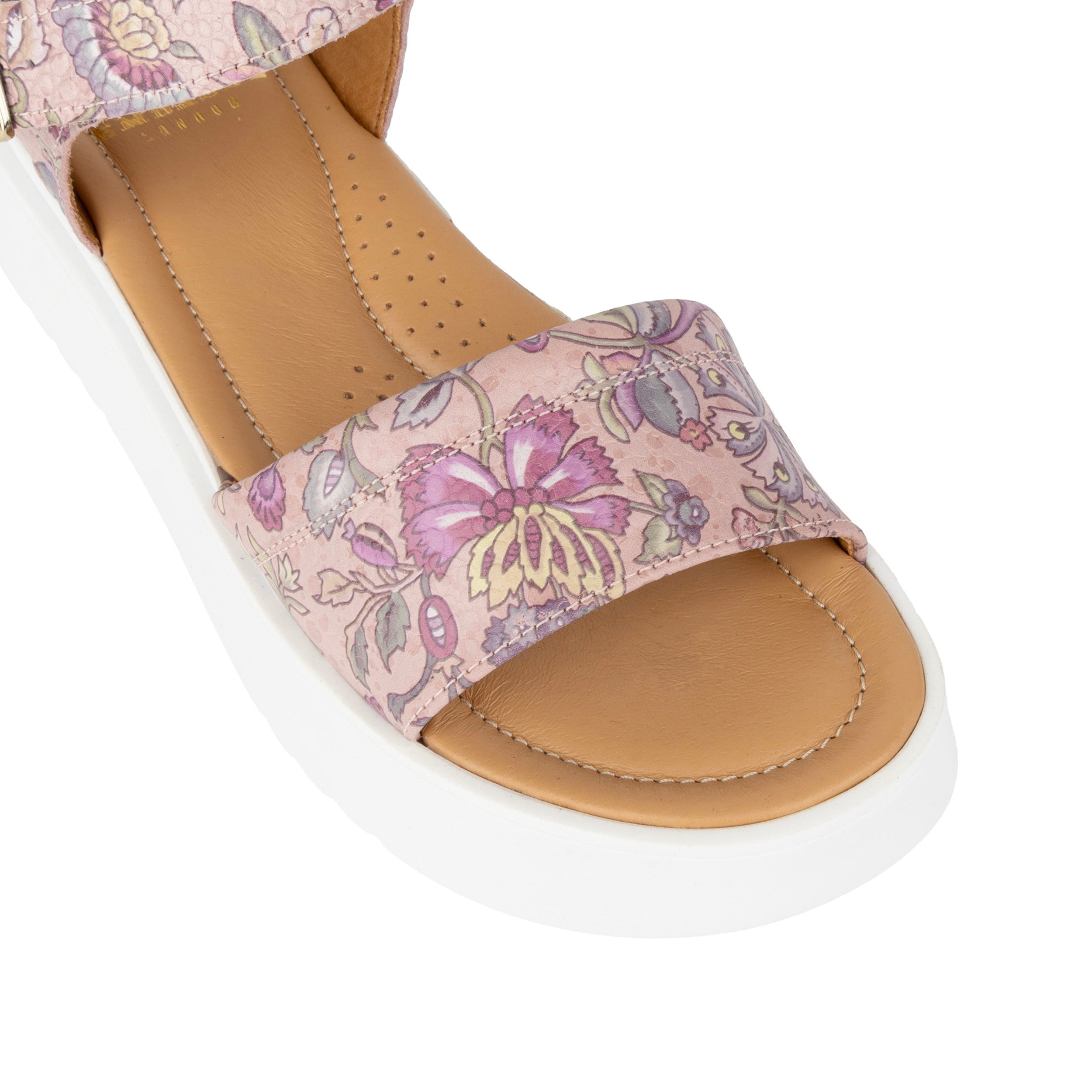 Amalfi - Pink & Paisley - Women's 1.3 inch Flatform Leather Sandal