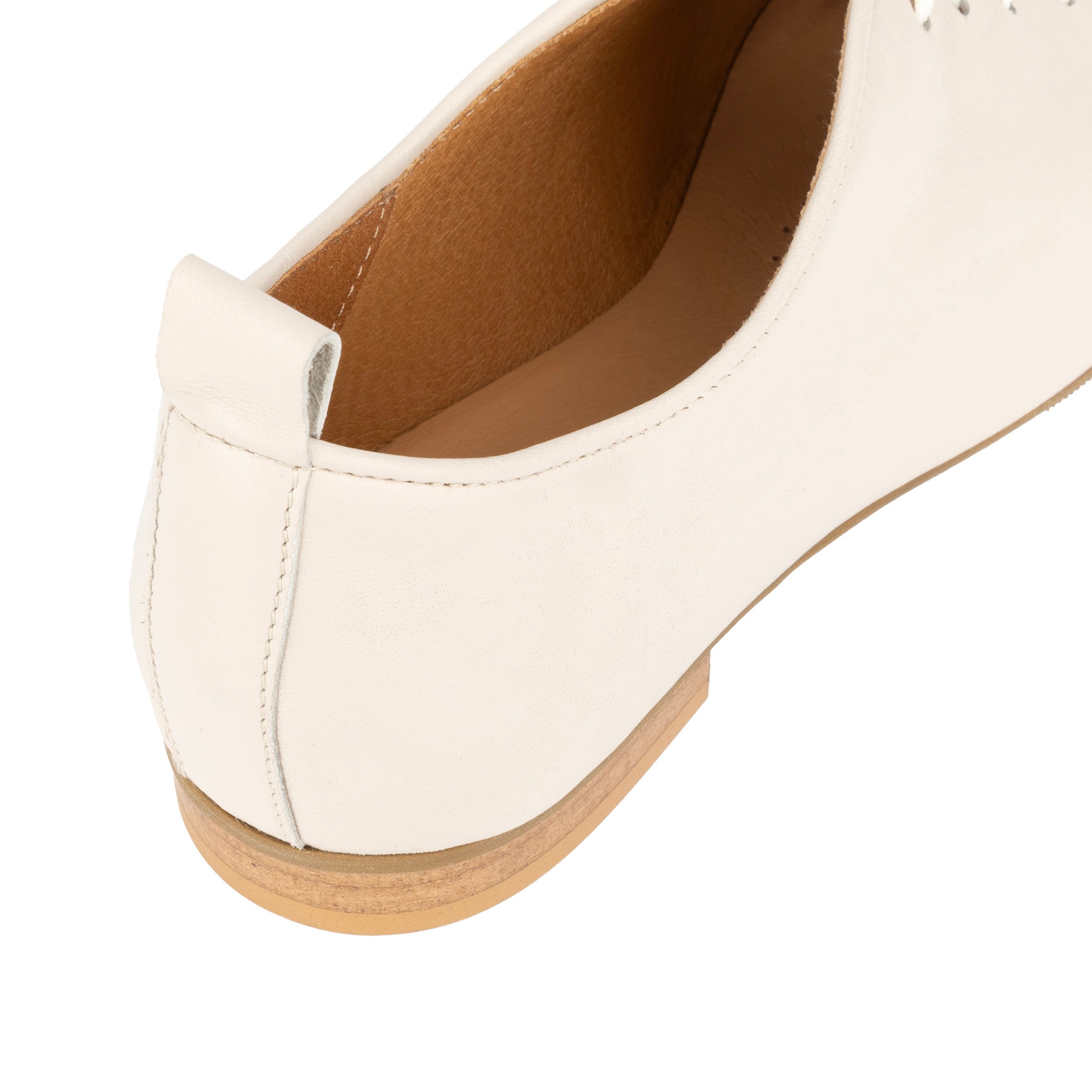 Skyline - Cream Suede - Women's Leather Lace Up Ballet Pump