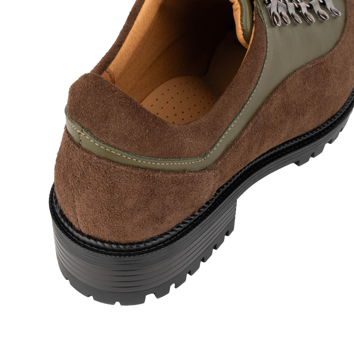 Kendal - Brown & Green - Women's Leather & Suede Hiking Shoe