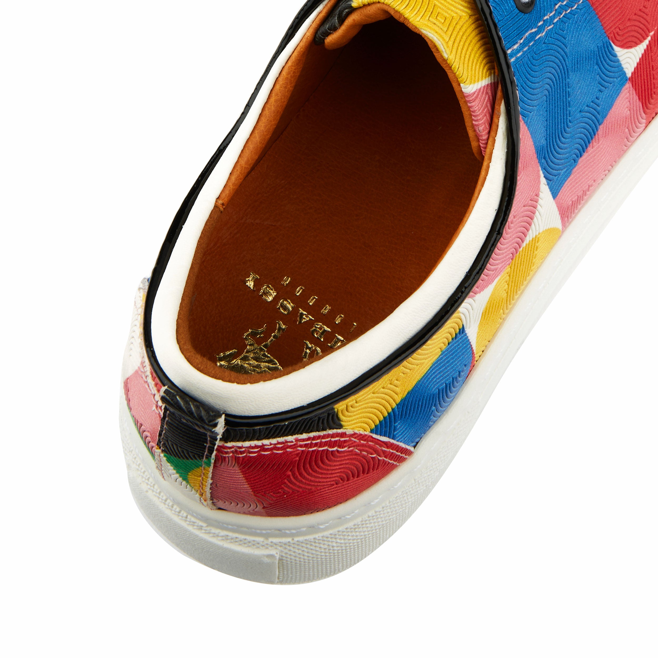 Camila - Groovy - Women's white sole trainer in colourful Italian leather