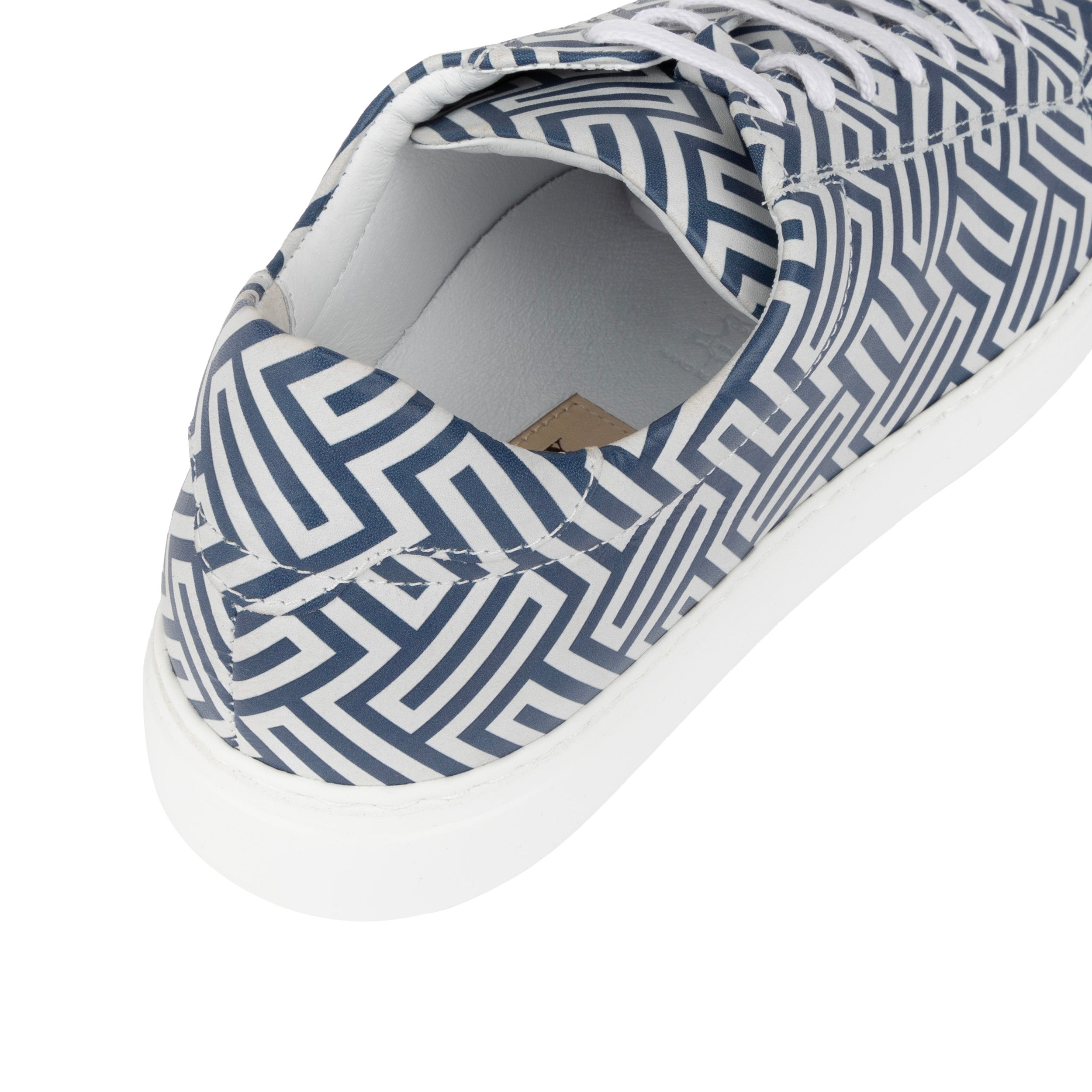 Fortune - Maze Print - Men's Leather Trainer