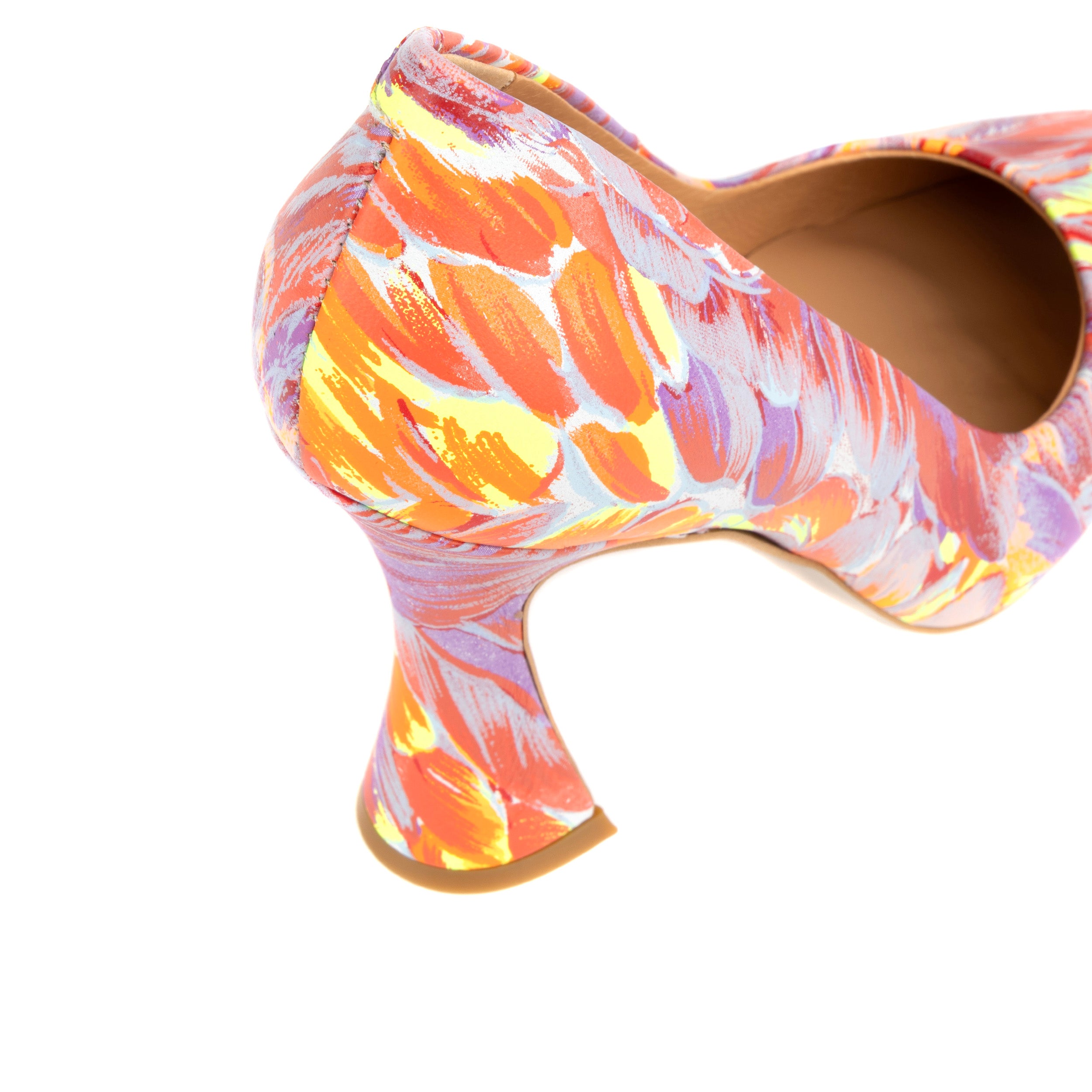 Emily Hollywood - Flamingo - Women's pointed 4 inch pump in bright colours leather