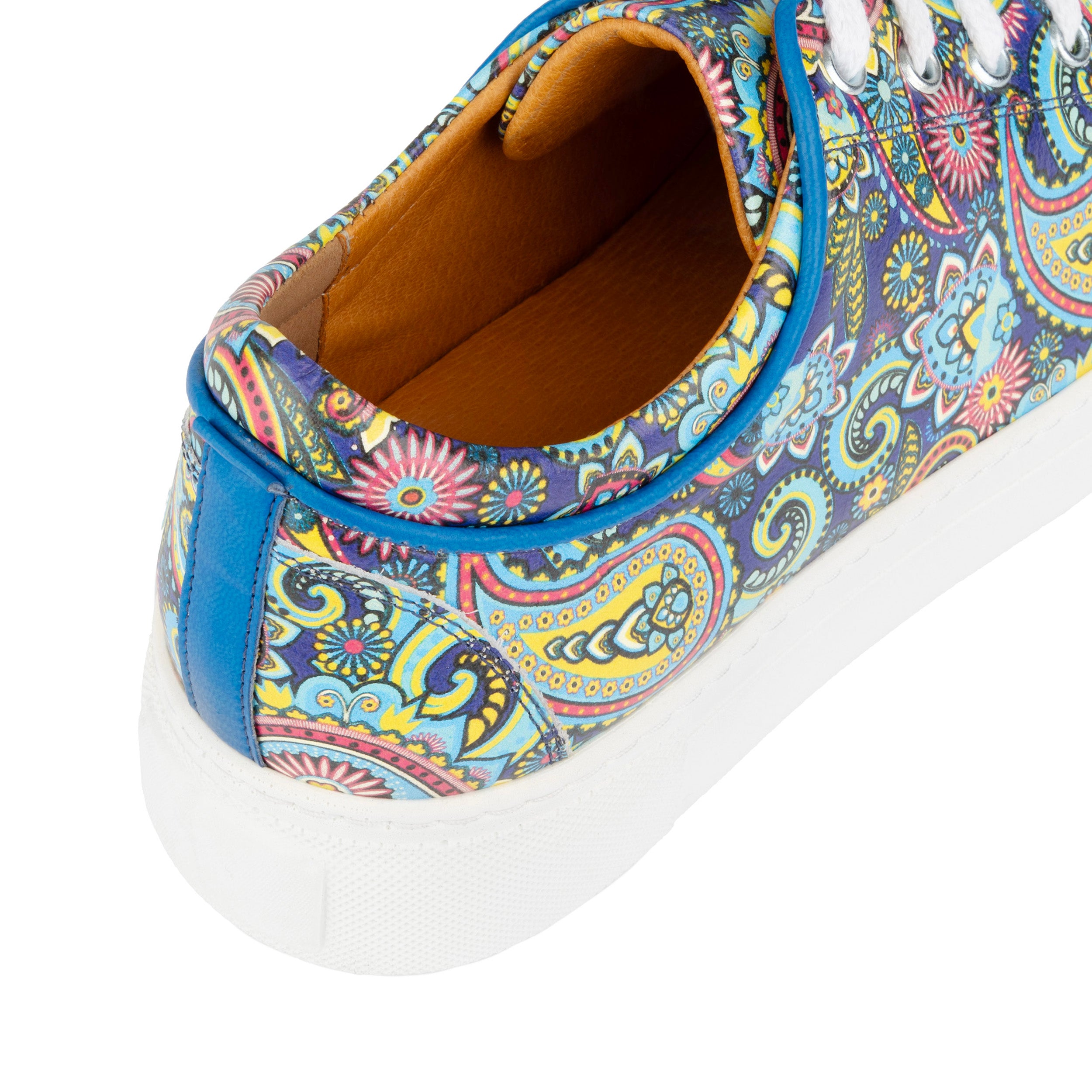 Camila - Festival Blue - Women’s Chunky Leather Platform Trainer