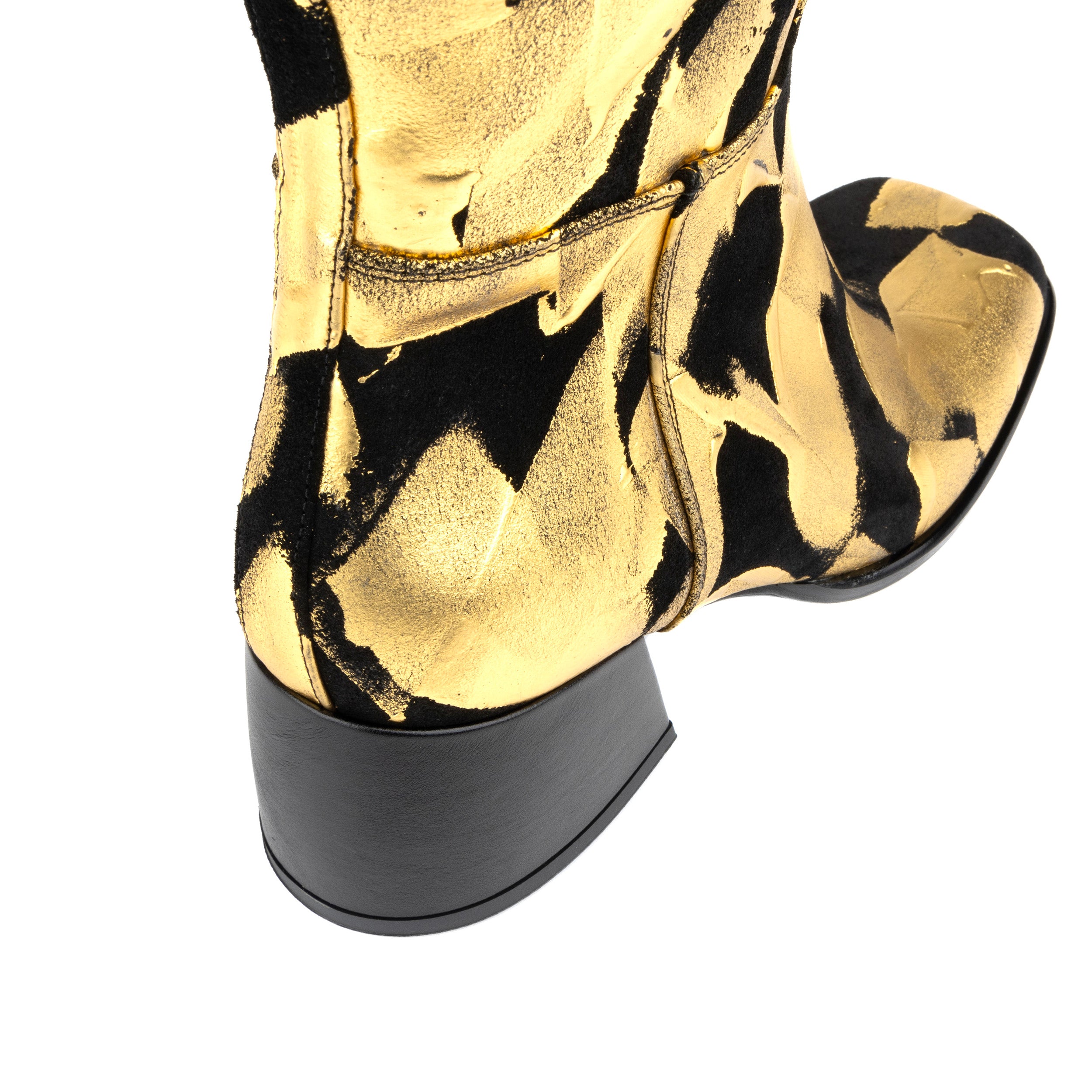 GoGo - Gold & Black - Women's Long Boots