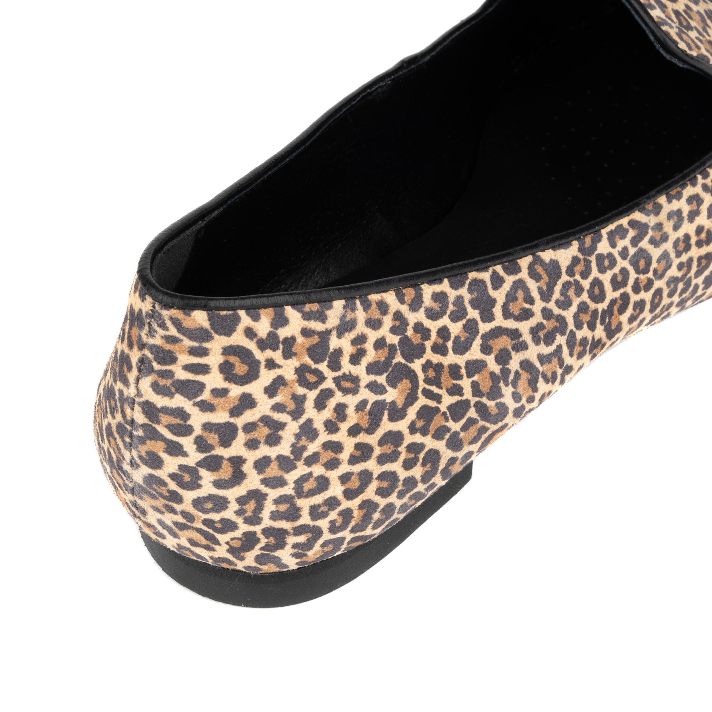 Aura - Leopard - Women's suede leather square toe tassel loafer