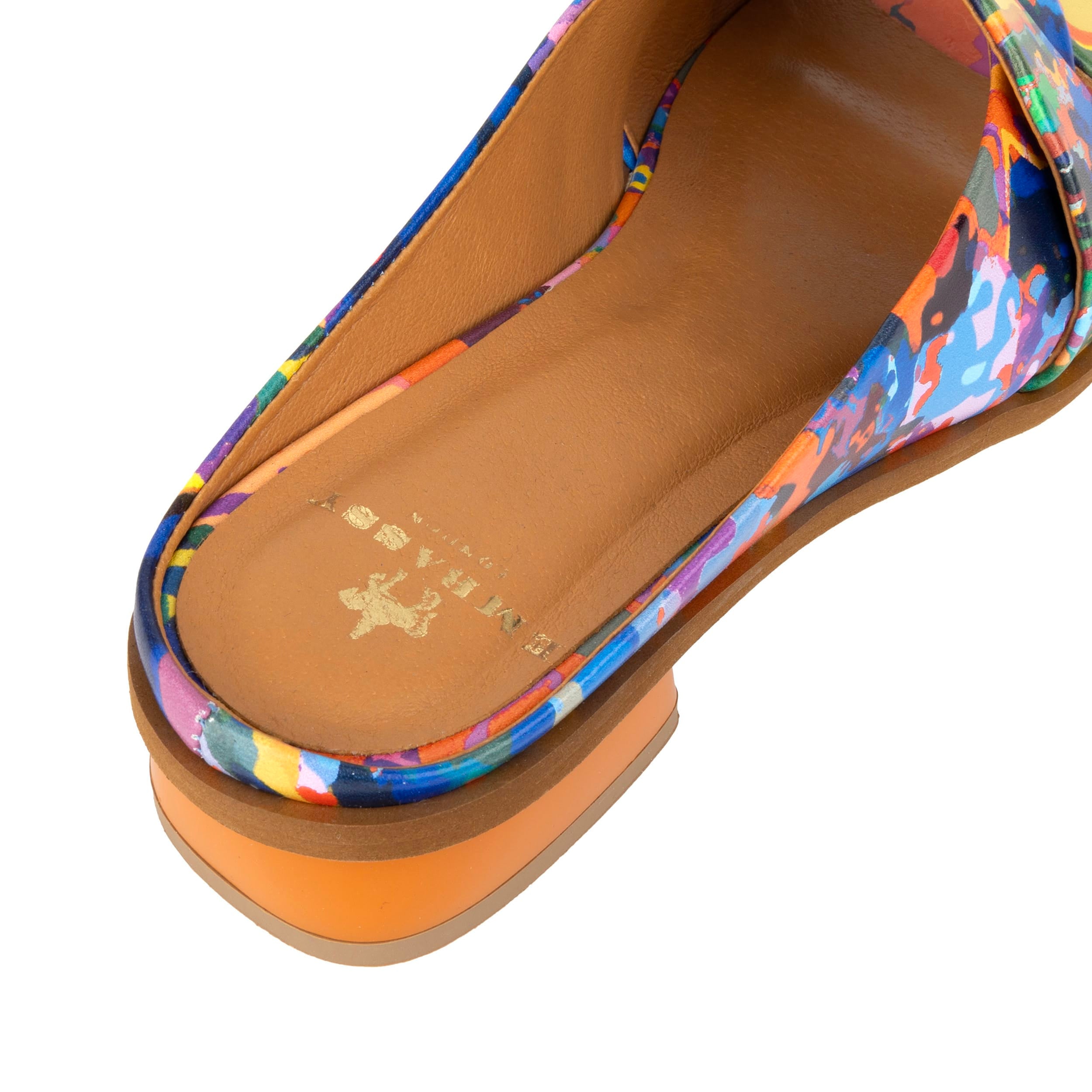 Muse - Summer Colours - Women's Leather Interwoven Slide Sandals