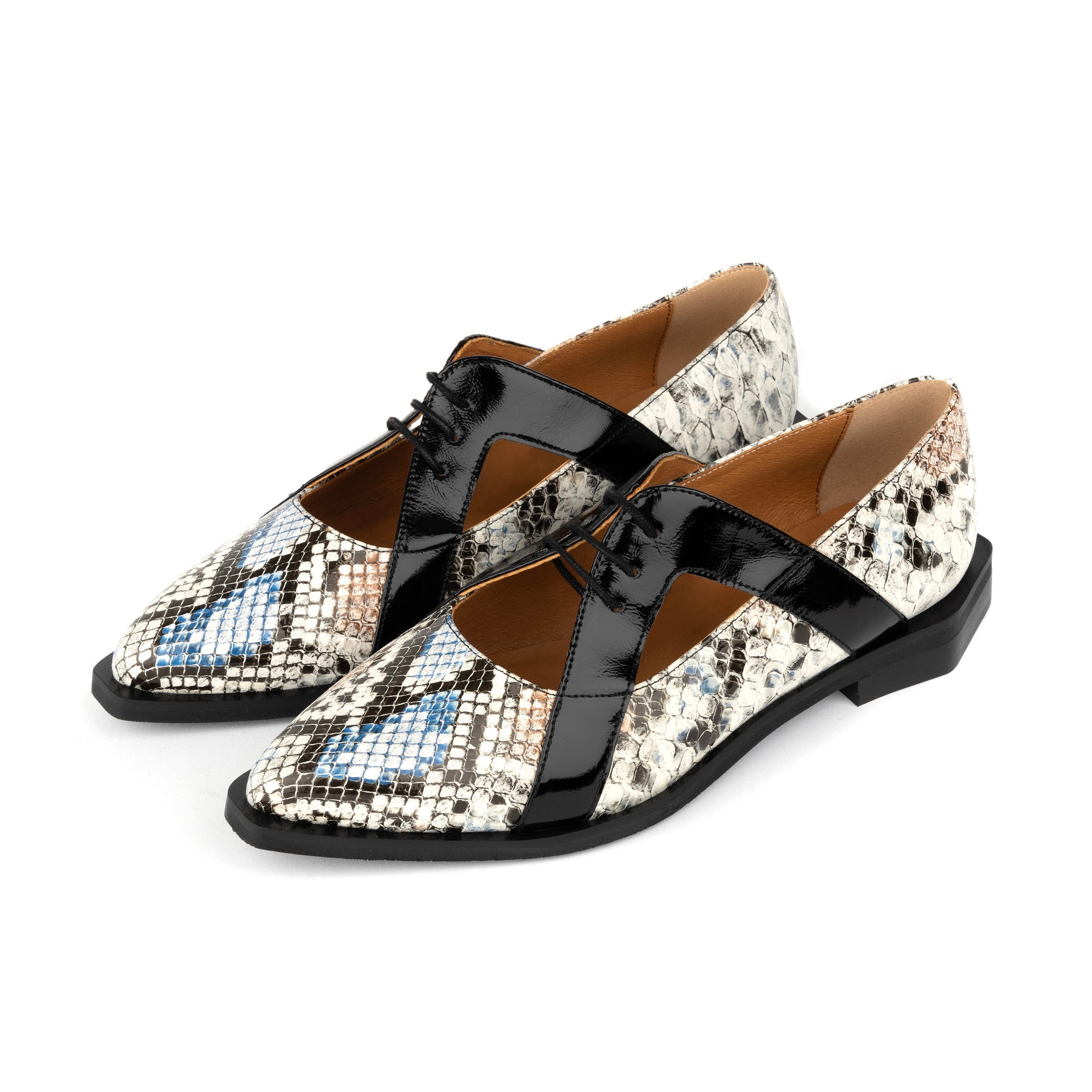 Harlowe - Multi - Women's cutout leather lace up shoe