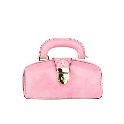 Gazelle Mini - Light Pink - Women’s mini patent leather top handle & crossbody bag