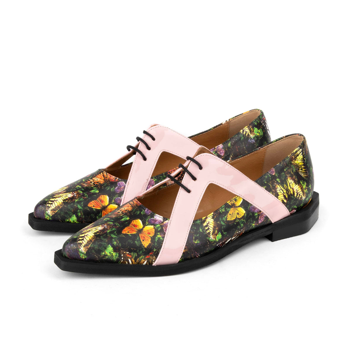 Harlowe - Butterfly - Women's cutout leather lace up shoe