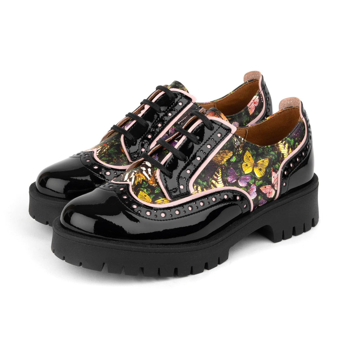 Artisan - Butterfly - Women's Leather Lace-up Shoe with Brogue Detailing