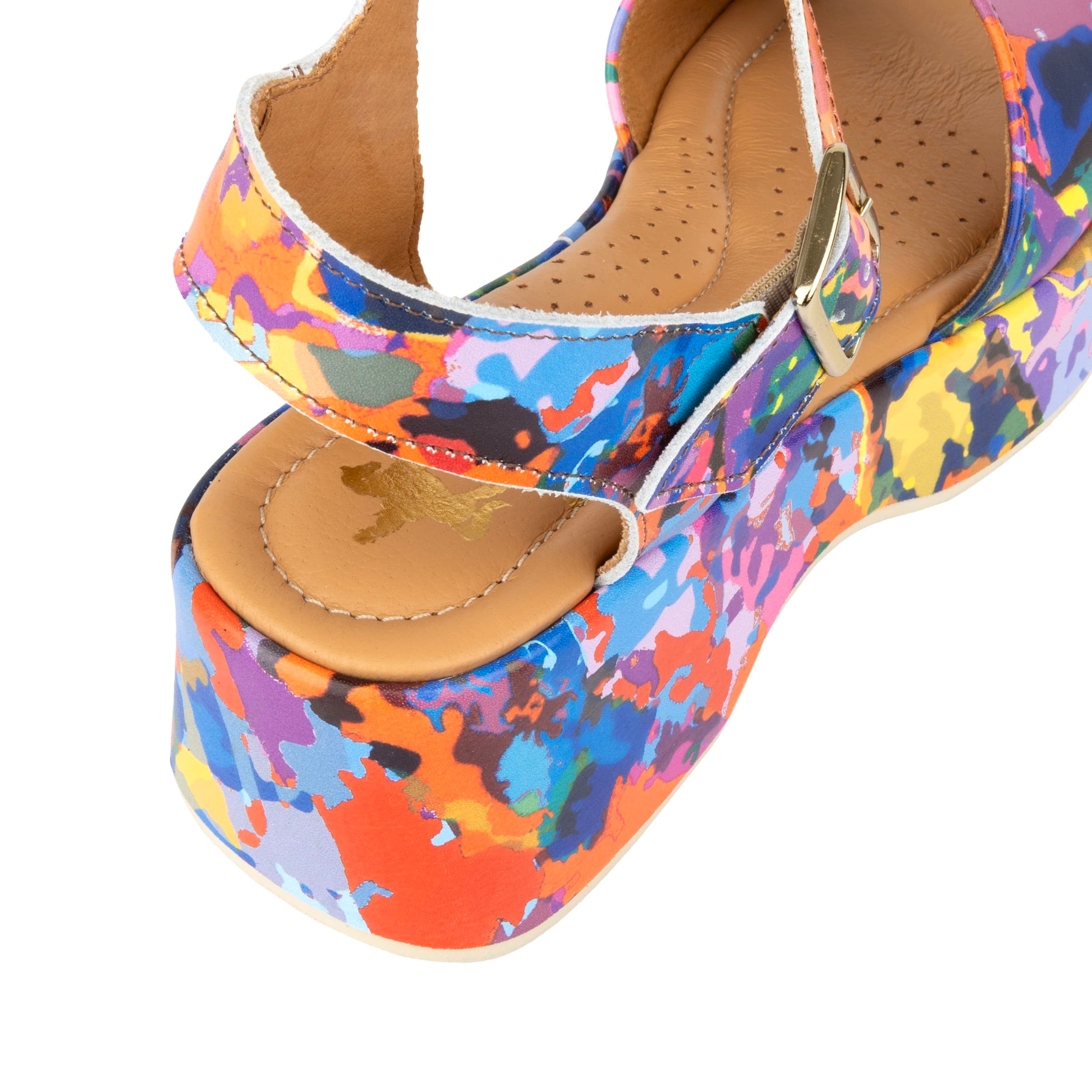 Palm Rise - Summer Colours - Women's Leather Platform Sandal