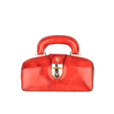 Gazelle Mini - Red - Women’s mini patent leather top handle & crossbody bag